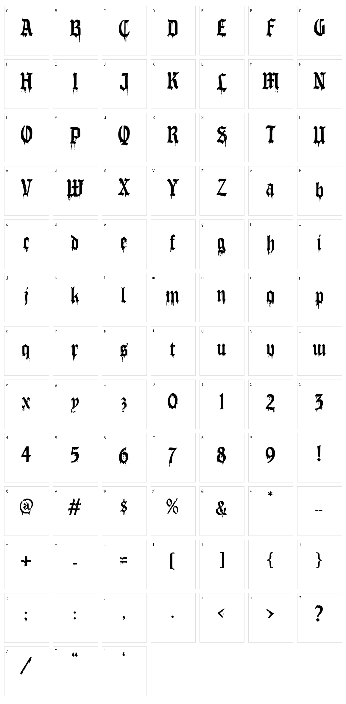 Arunika Character Set