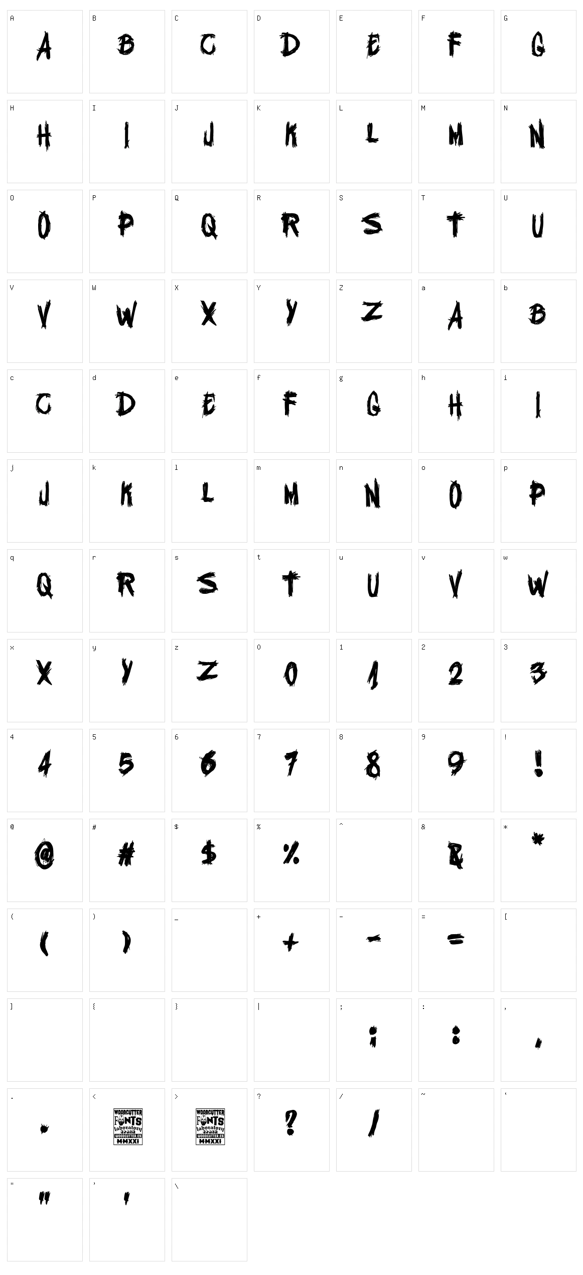Barcelona White Noise Character Set