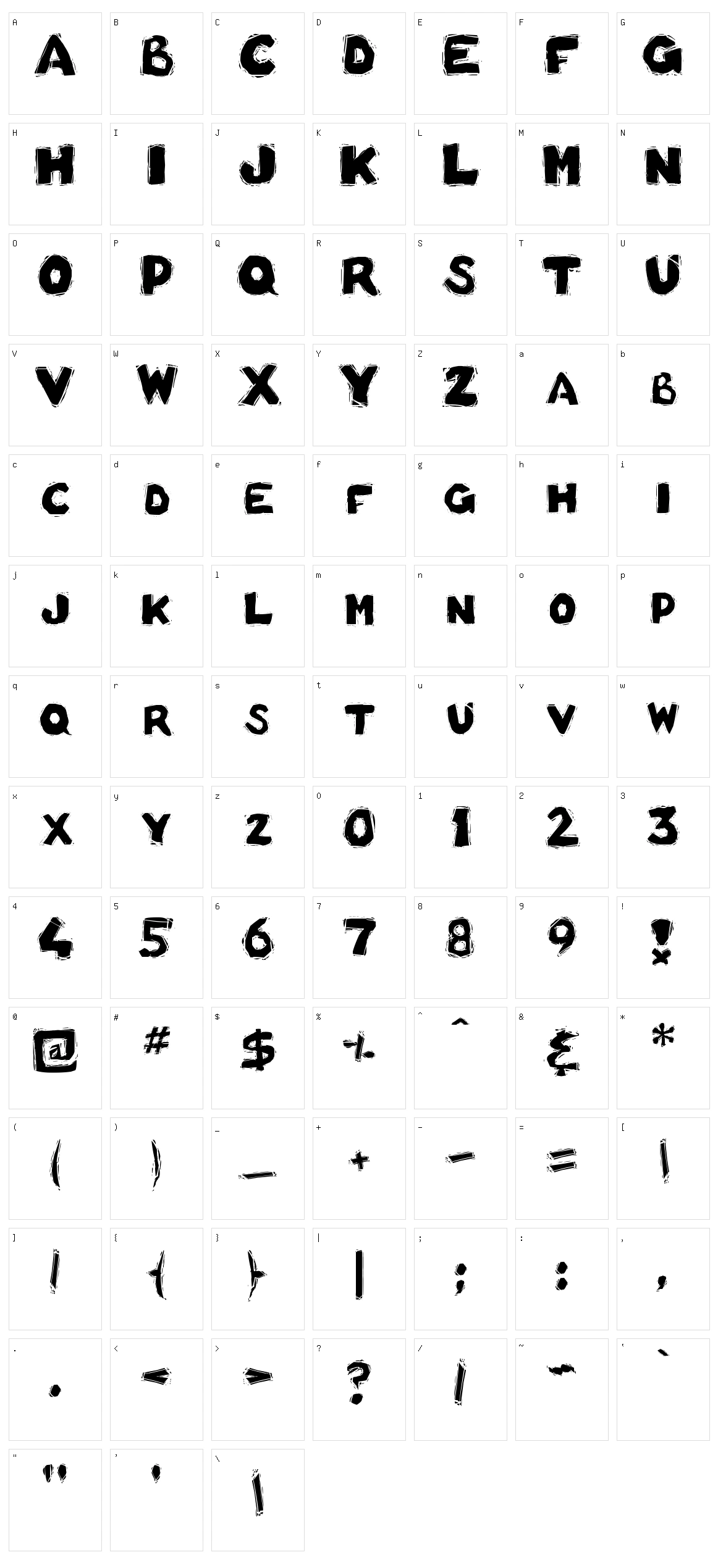 Basket of Hammers Character Set