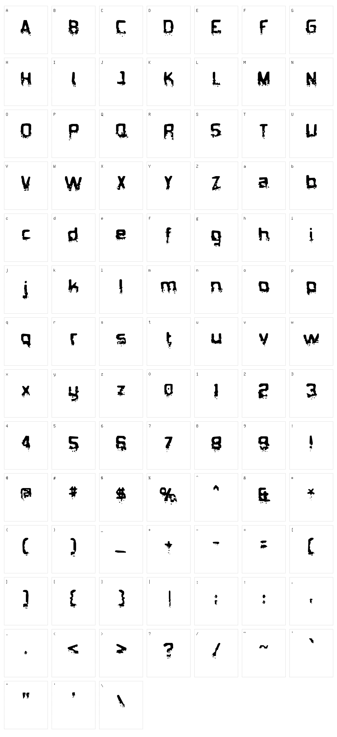 Biometric Joe Character Set