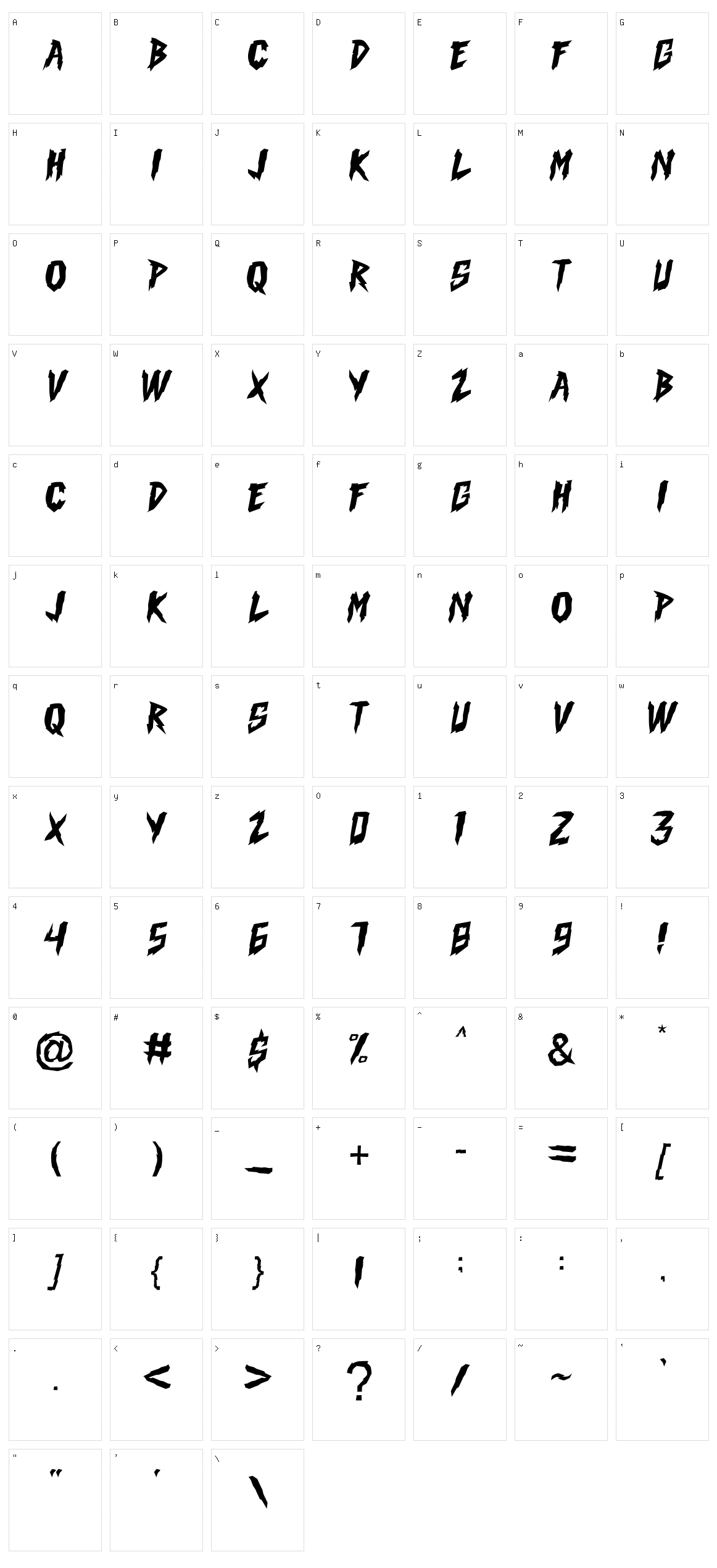 Black Bird Character Set
