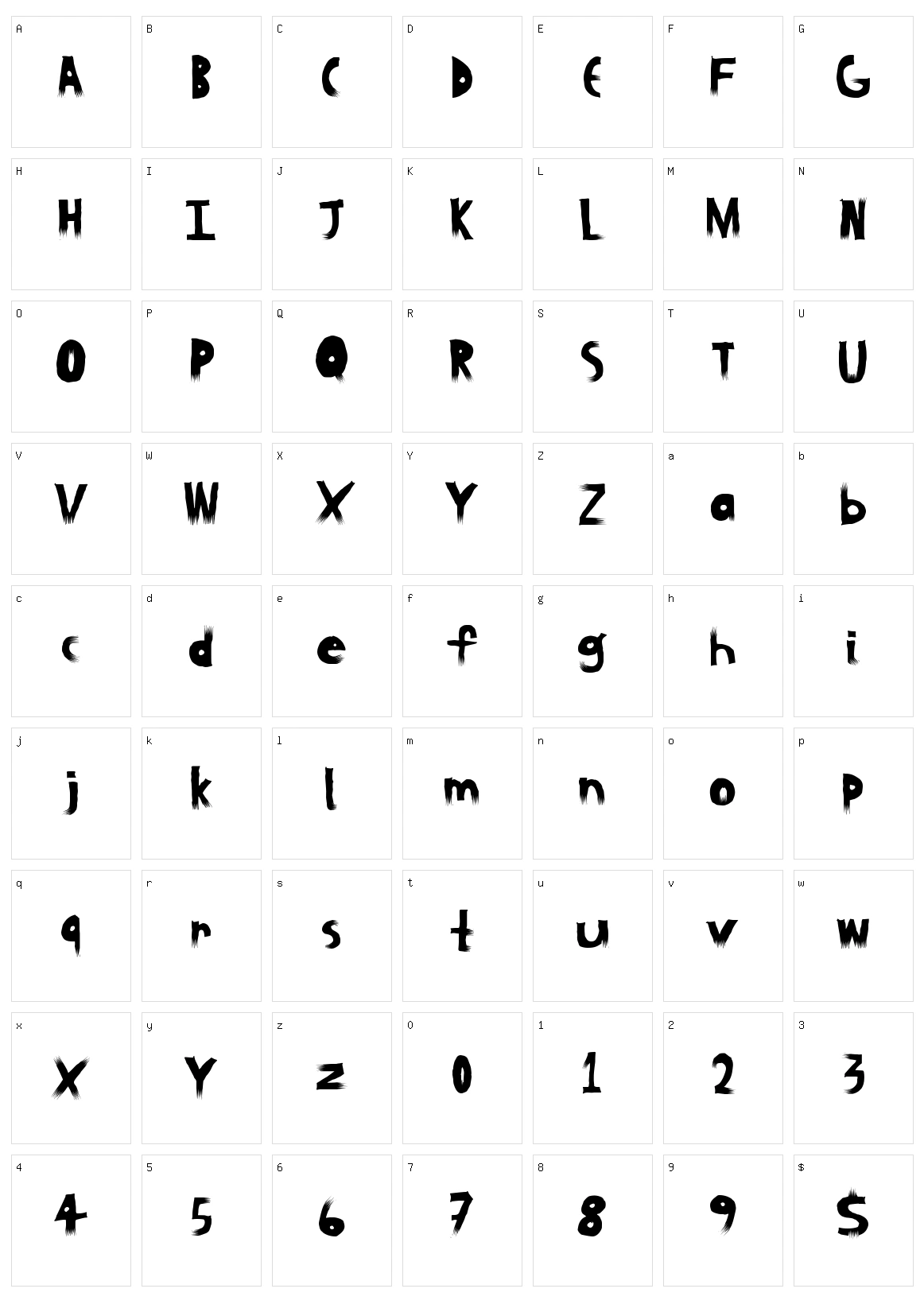 BlockWood Character Set