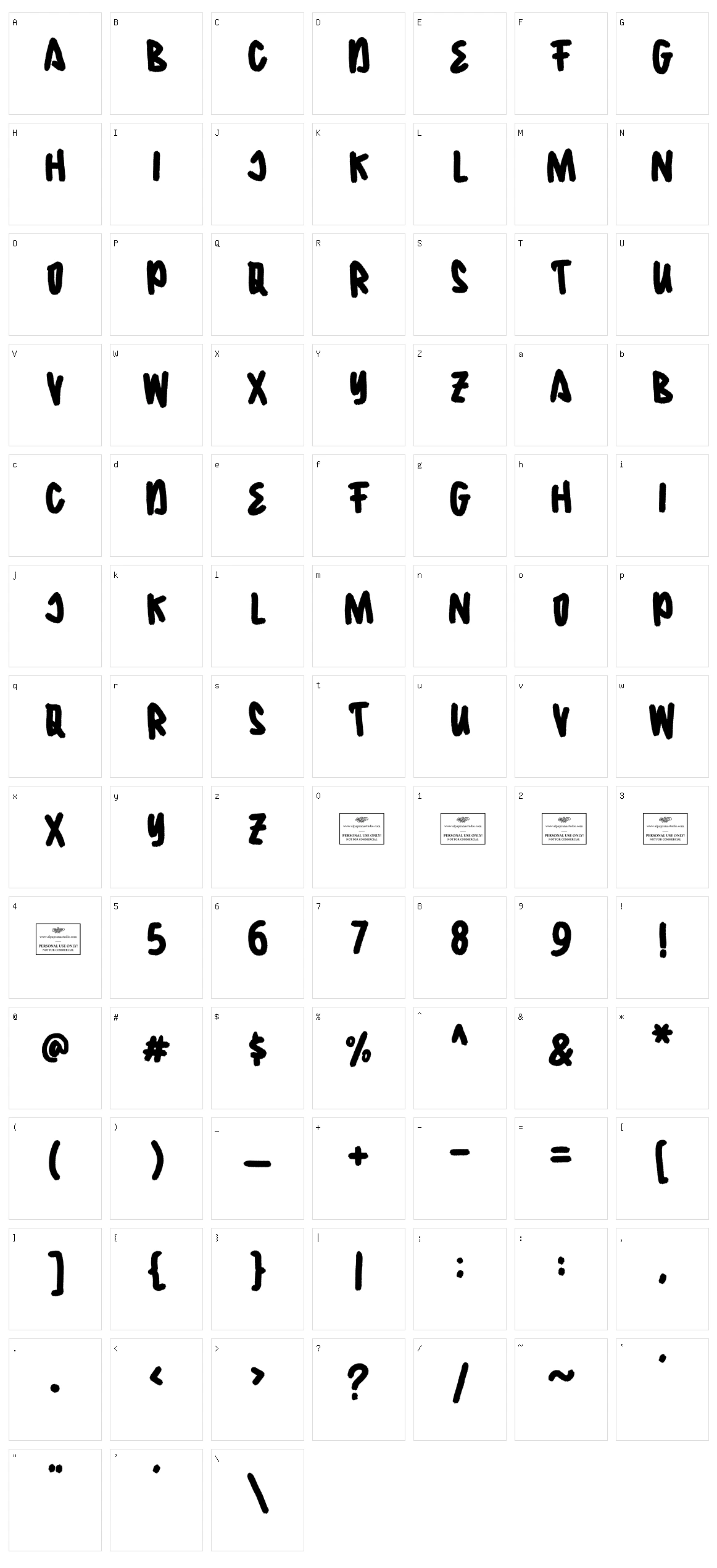 Blood Curdling Character Set