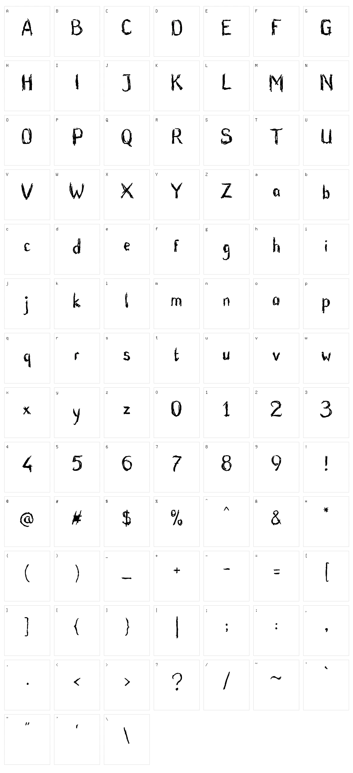 Blunt Brush Character Set