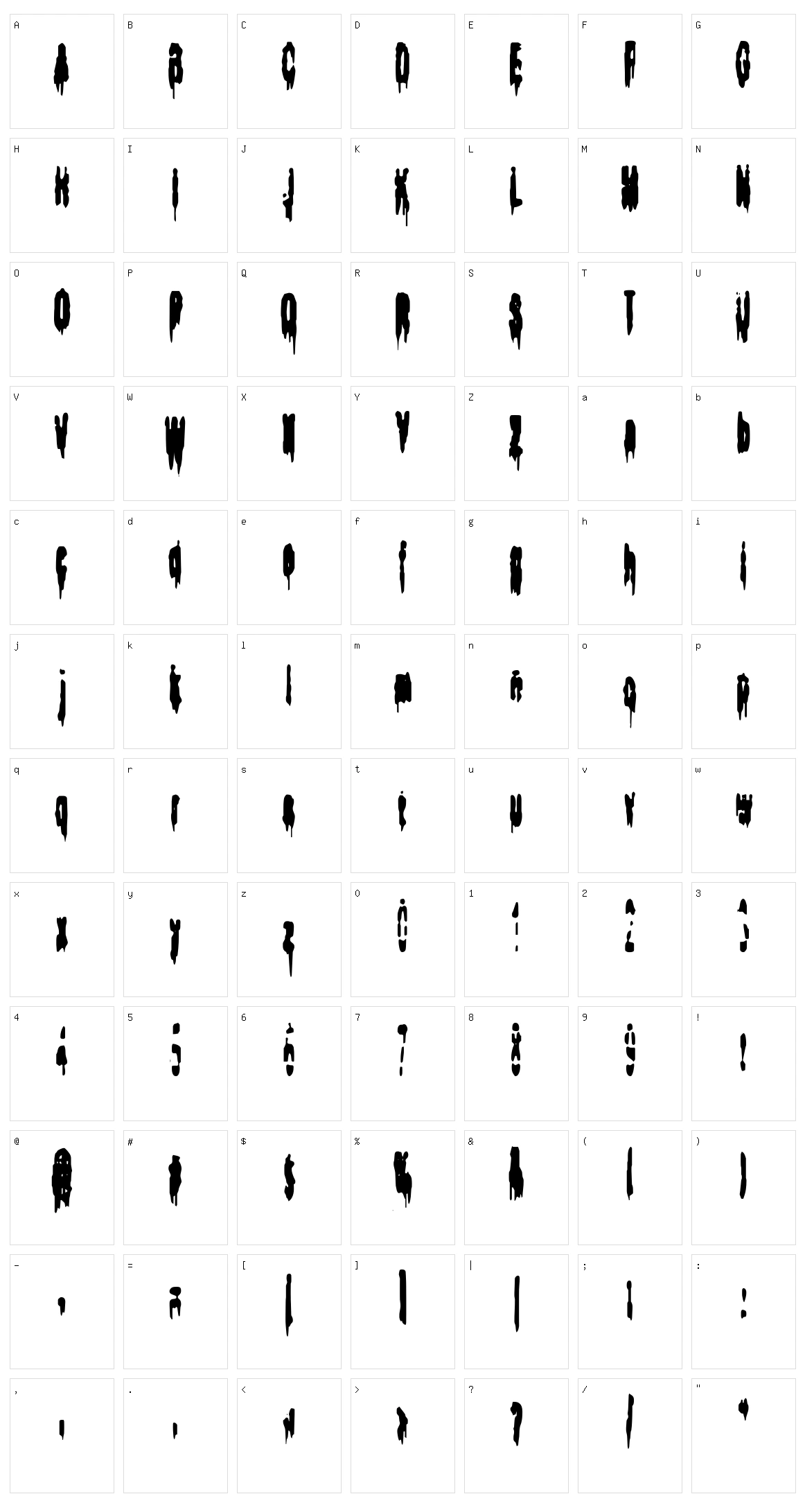 Bodybag Character Set