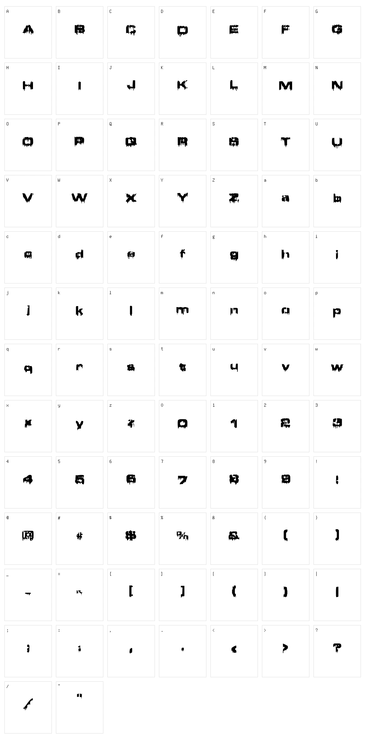 Brain Damage Character Set