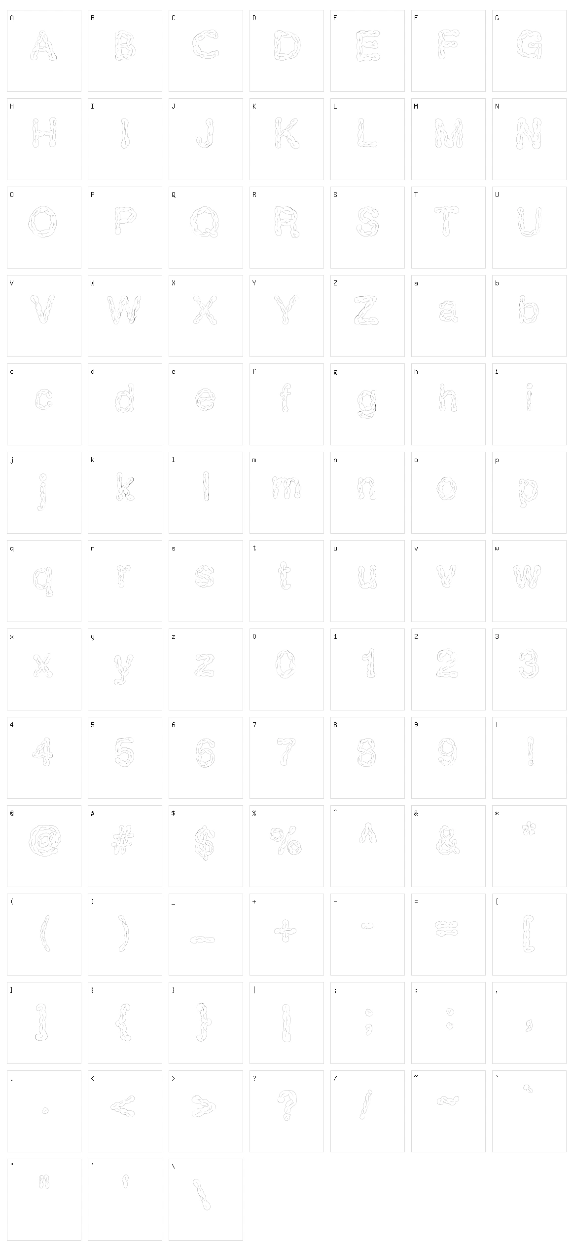 Brains Character Set