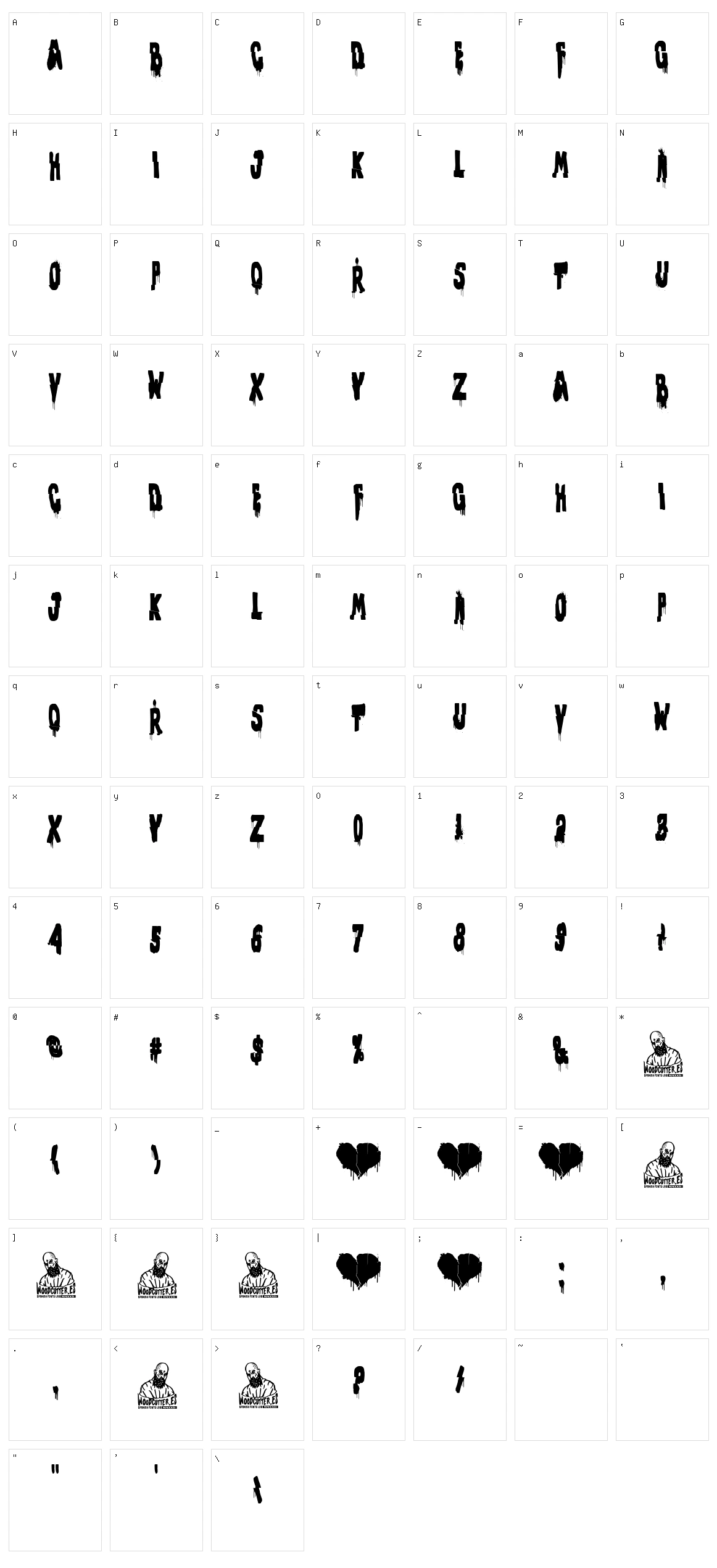 Broken Heart Character Set