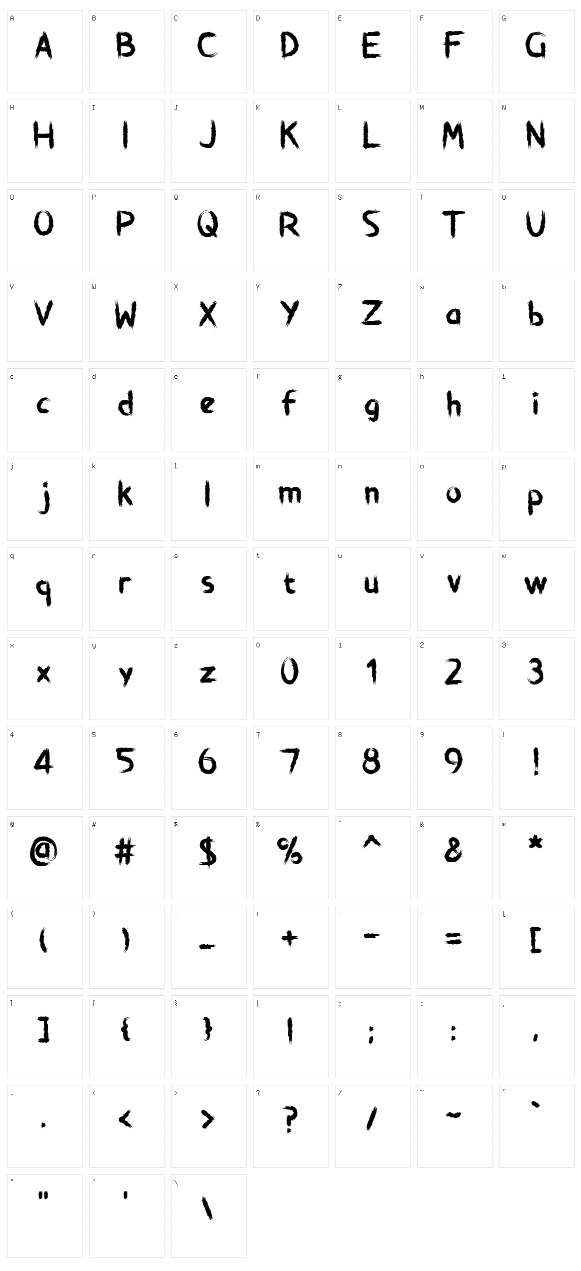 Brushstroke Horror Character Set
