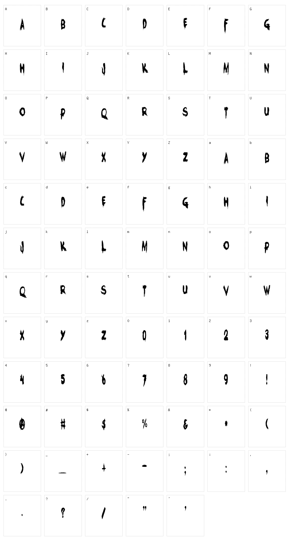 Charons Obol Character Set