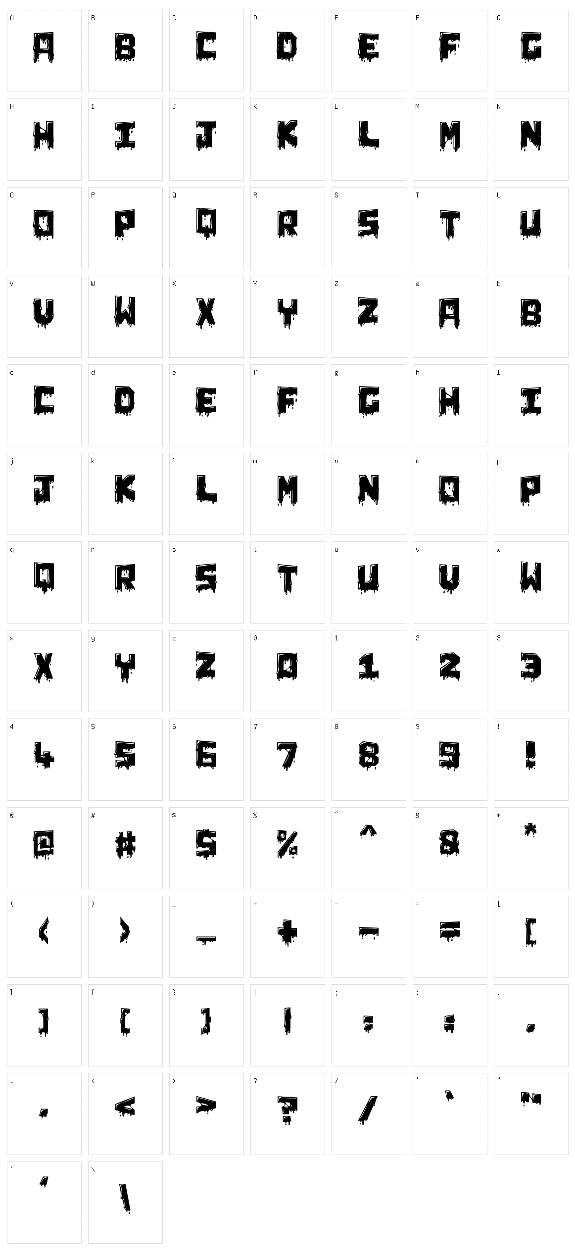 Chunq Dipped Character Set