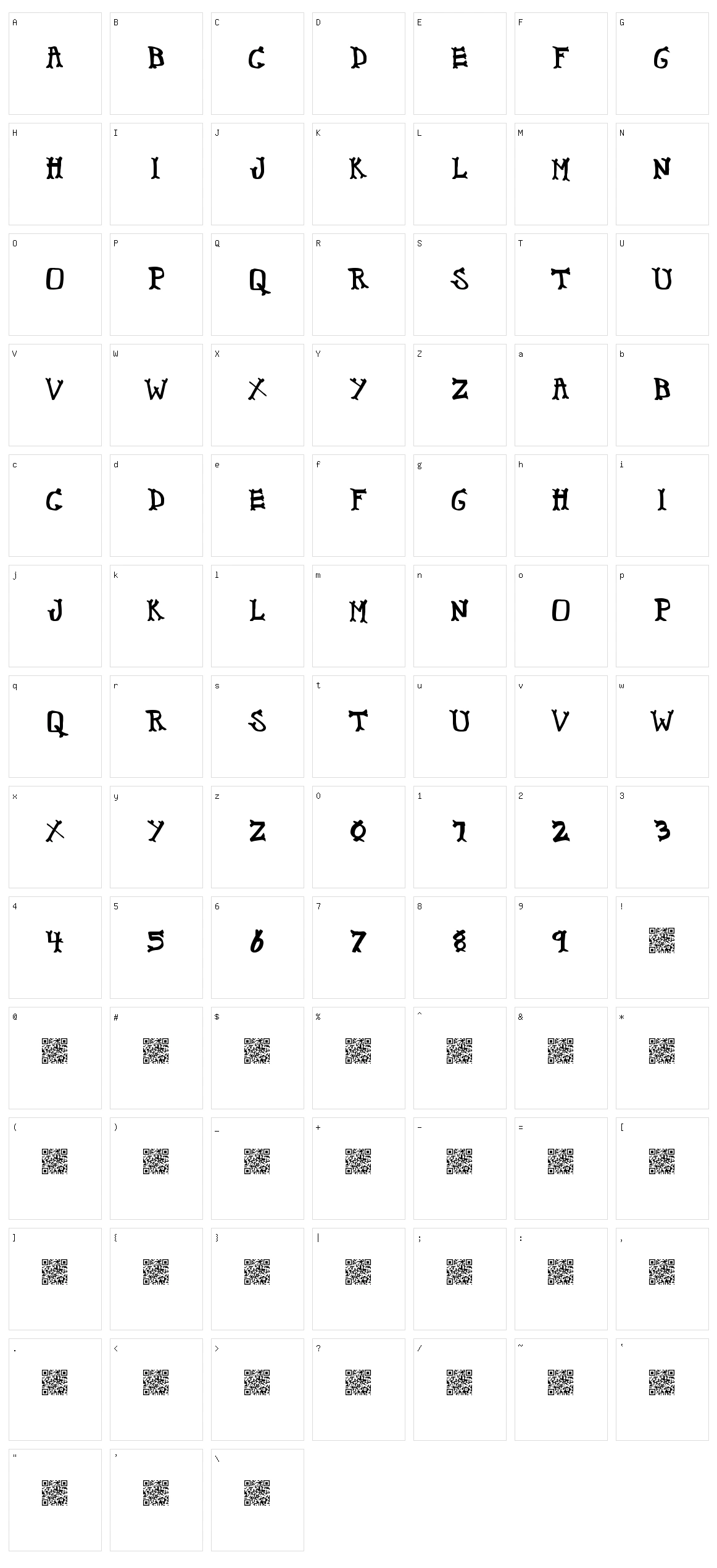 Crispy Bones Character Set