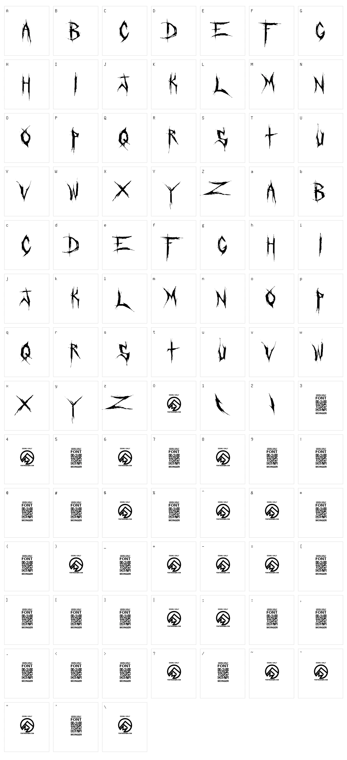 Crucifixion Character Set