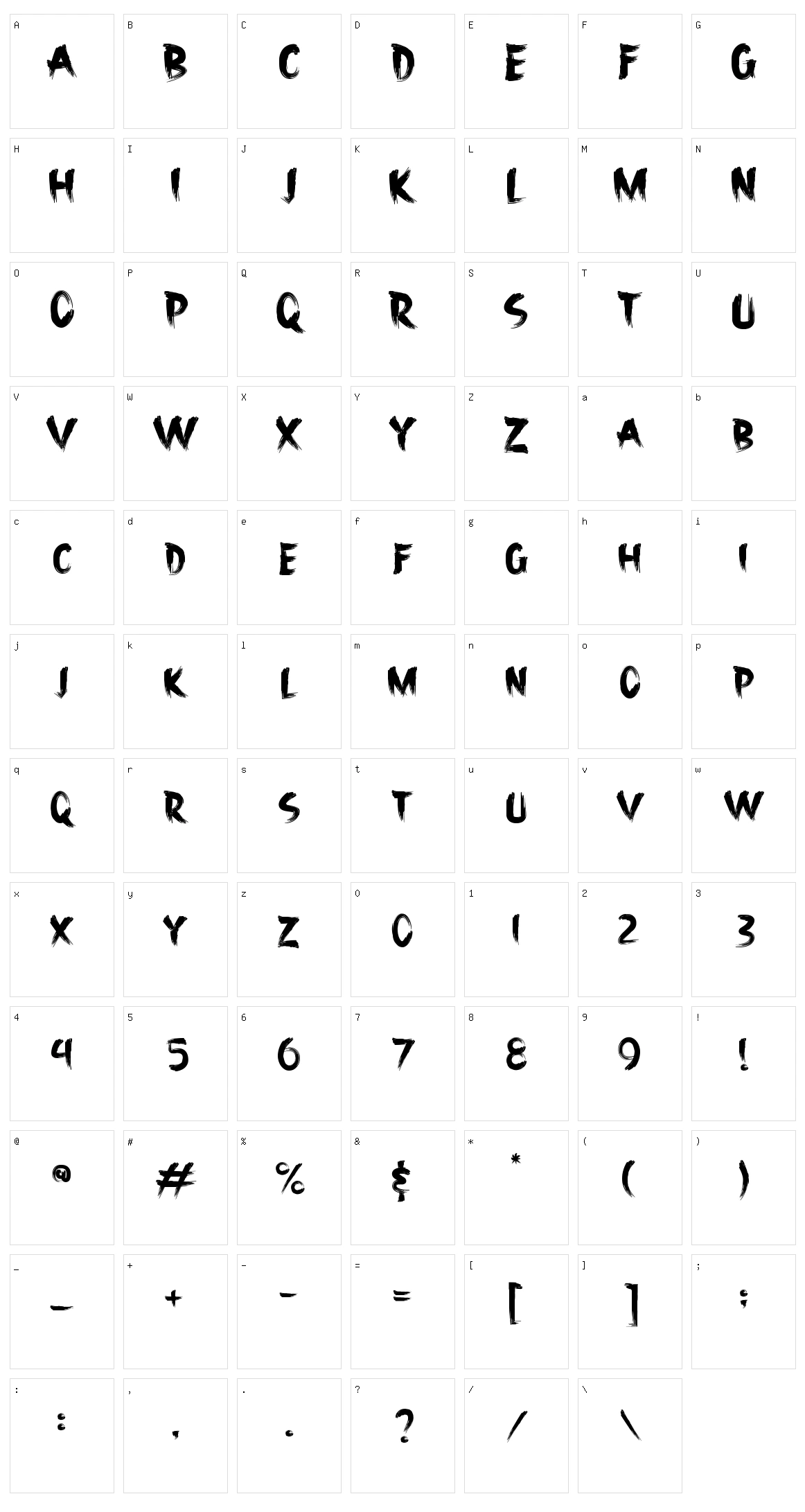 Crystalakes Character Set