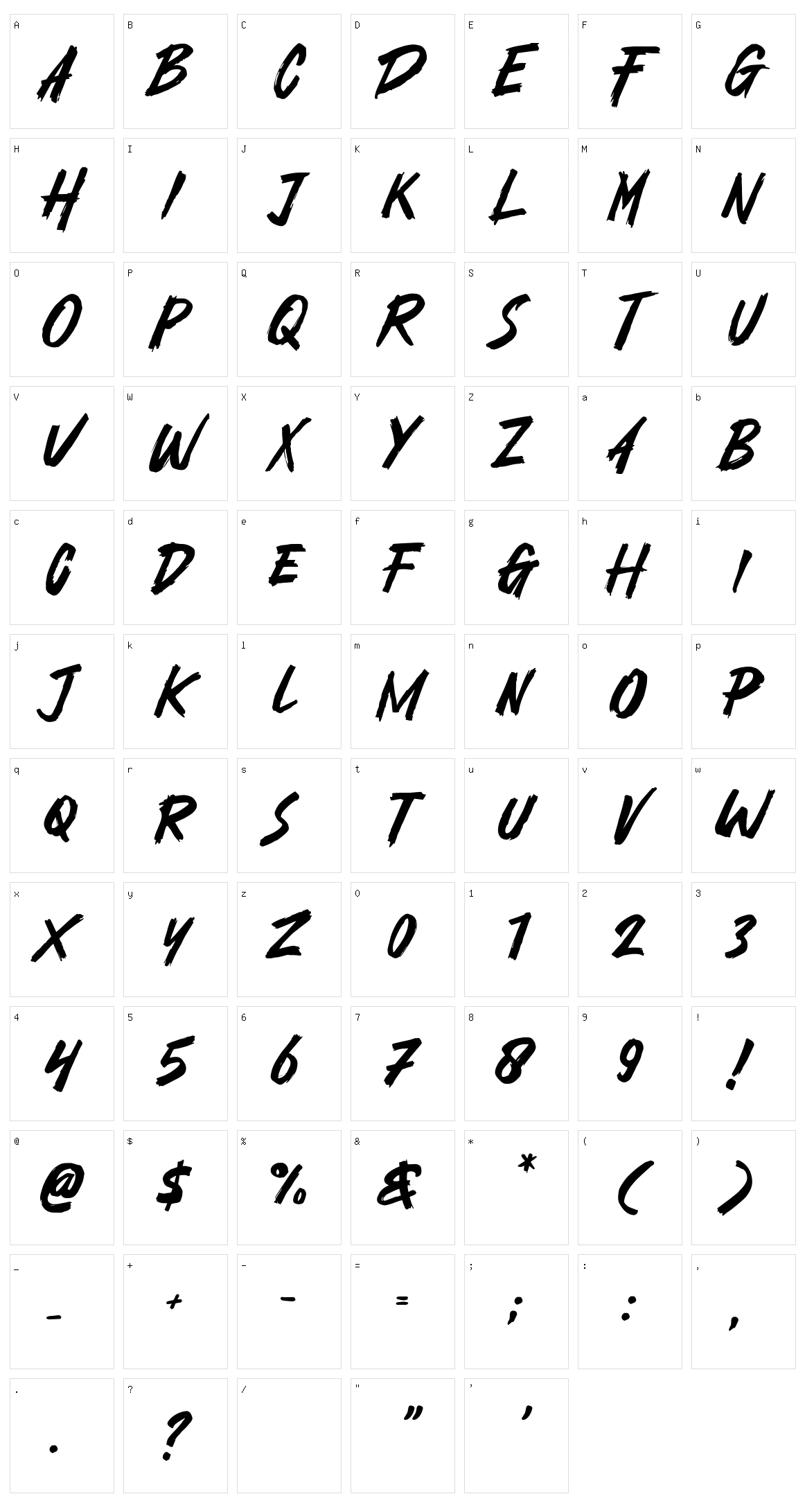 Dark Distance Character Set