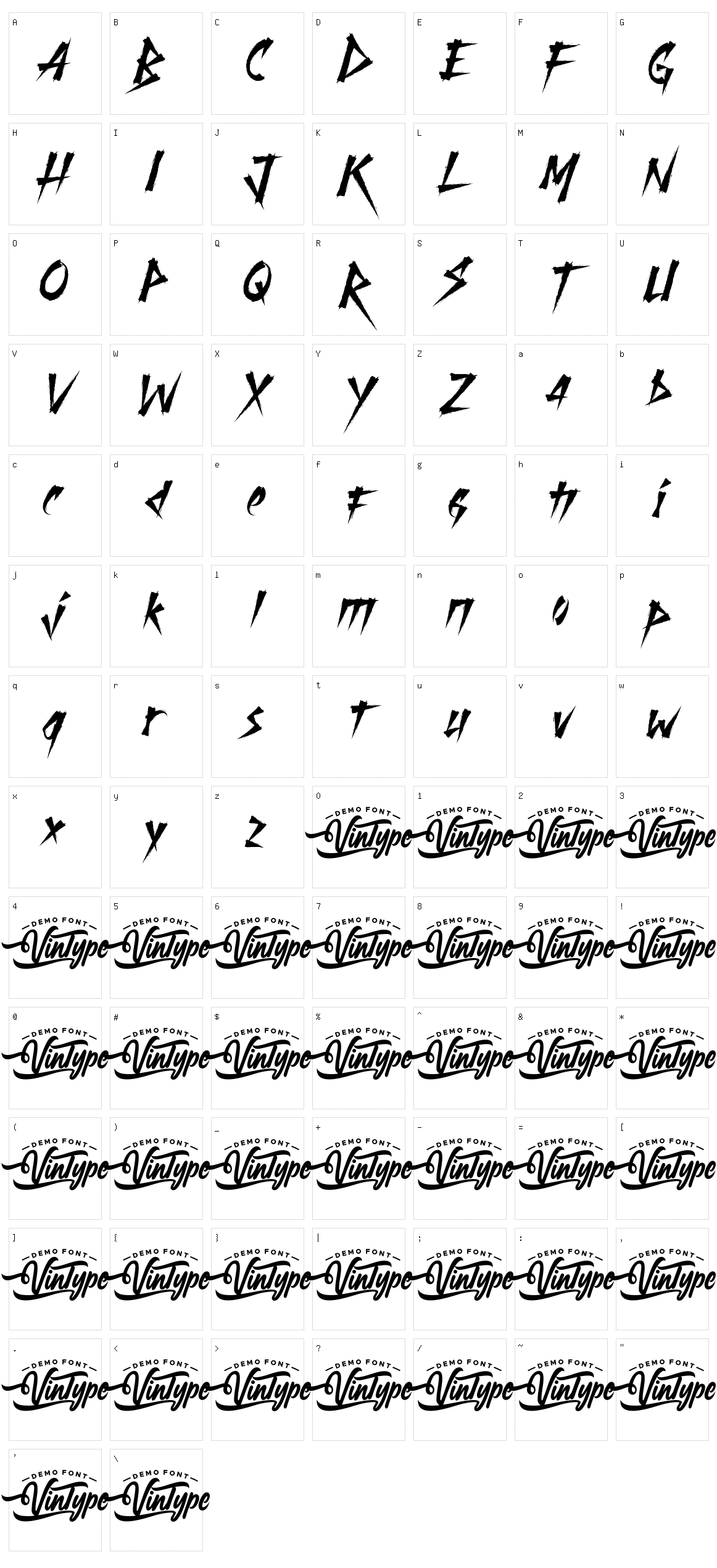 Dark Falcon Character Set