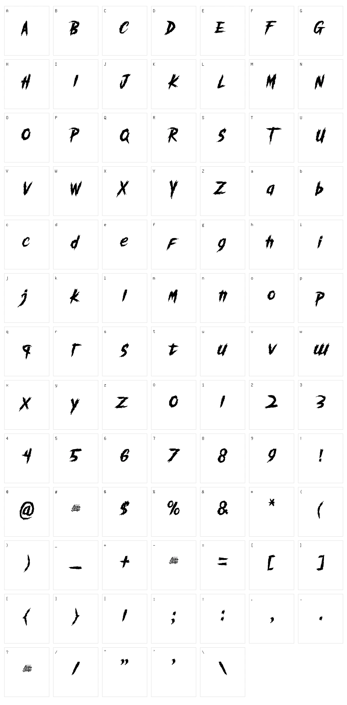 Darkmode Character Set