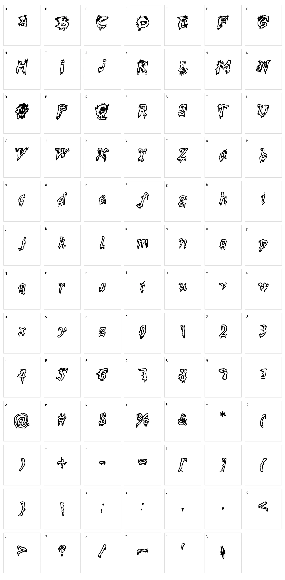 Dead Character Set
