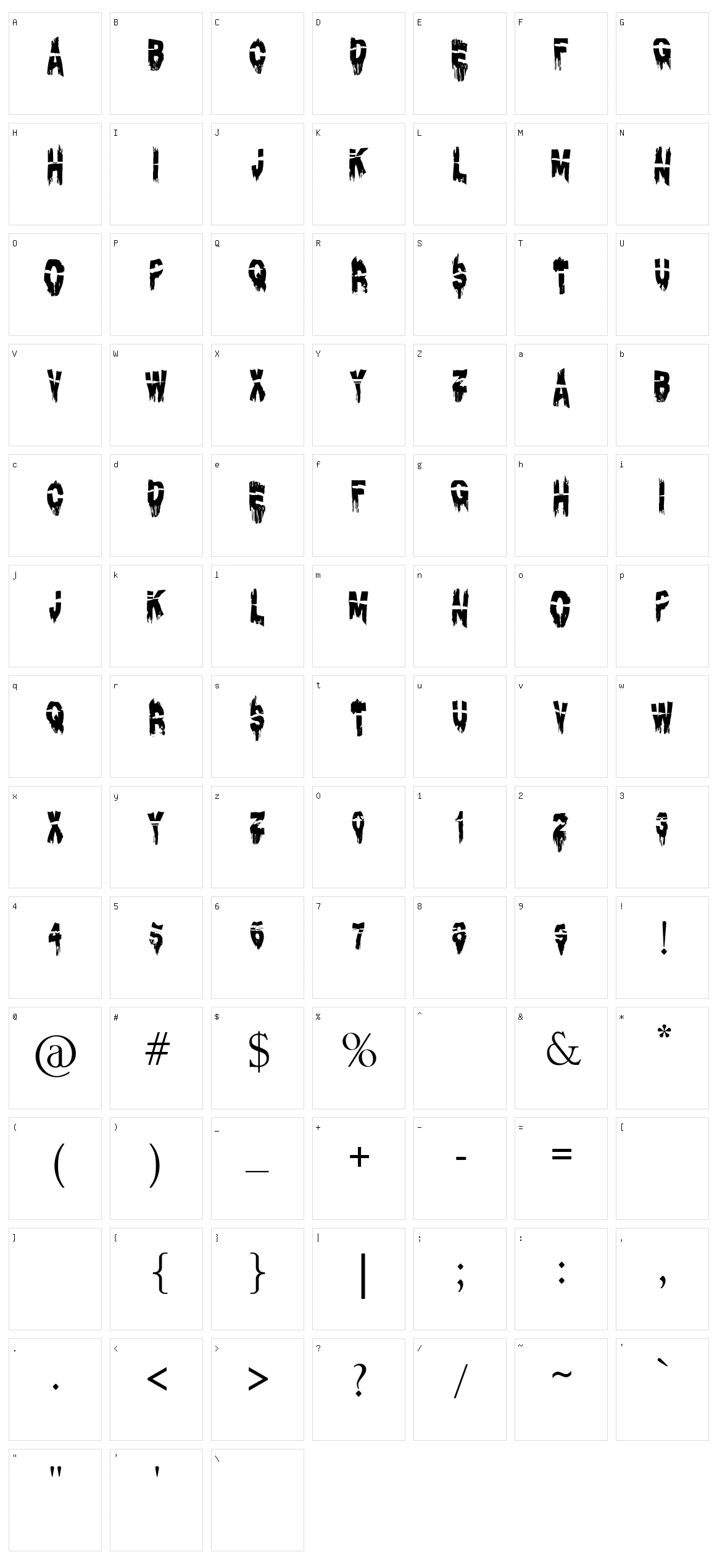 Diacrisis: Lost in Hell Character Set