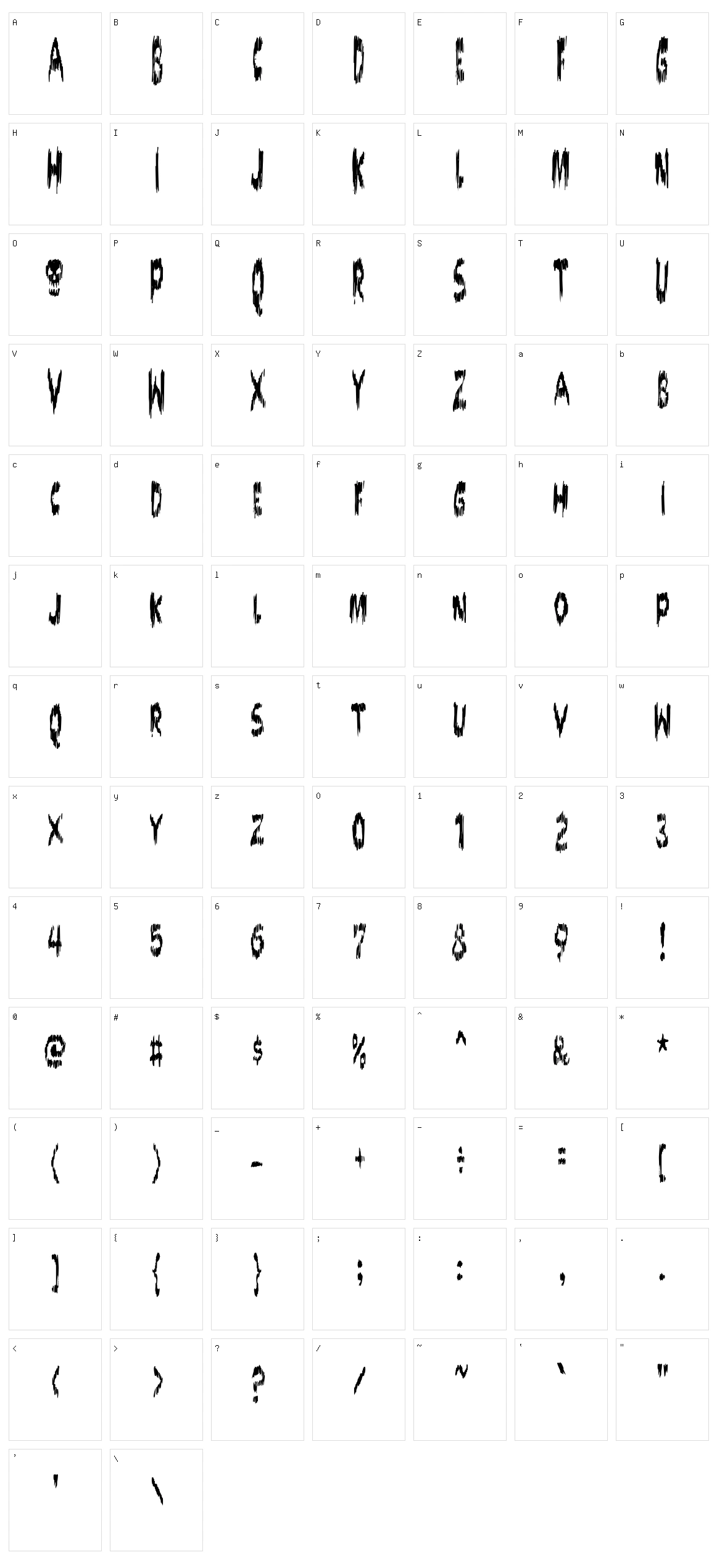 Doktor Terror Character Set