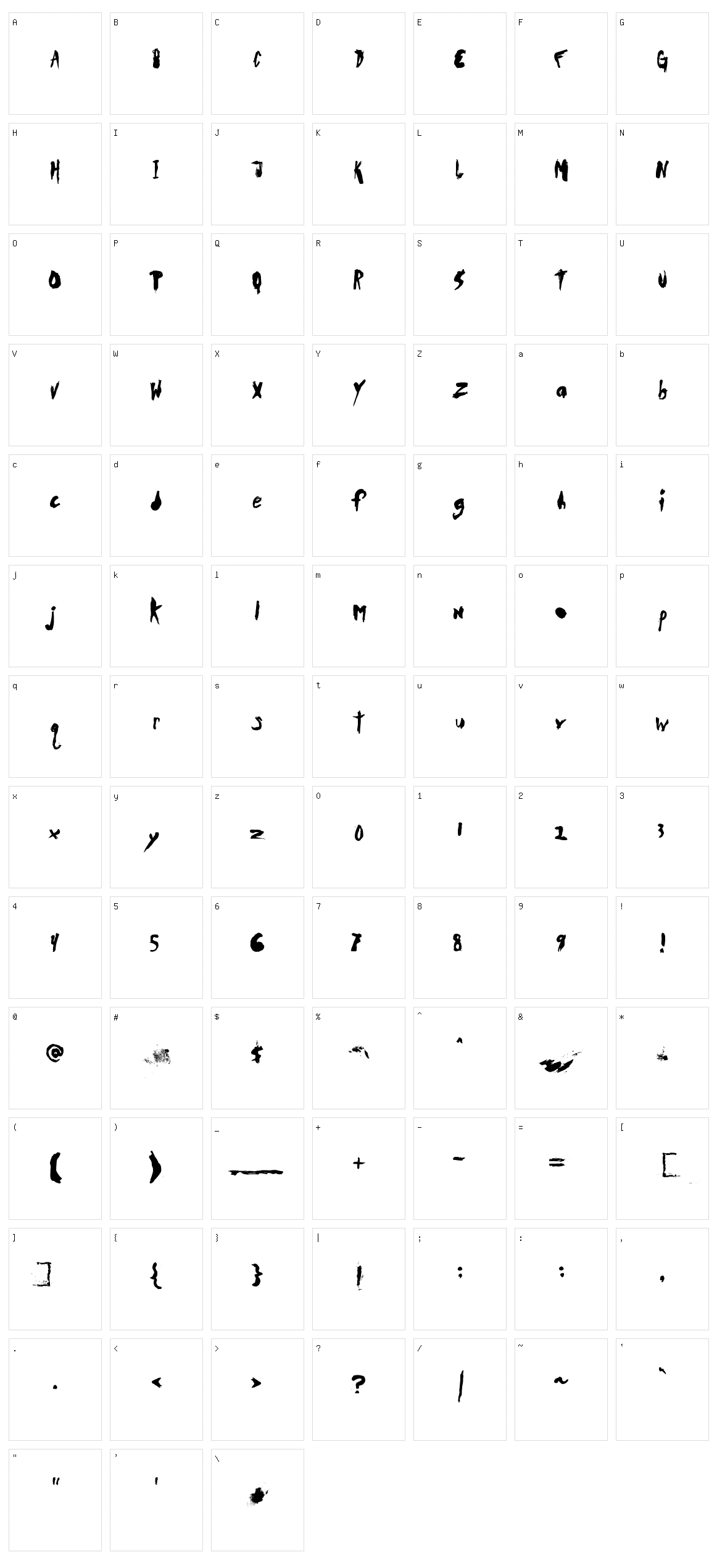 DuerTWOo Character Set