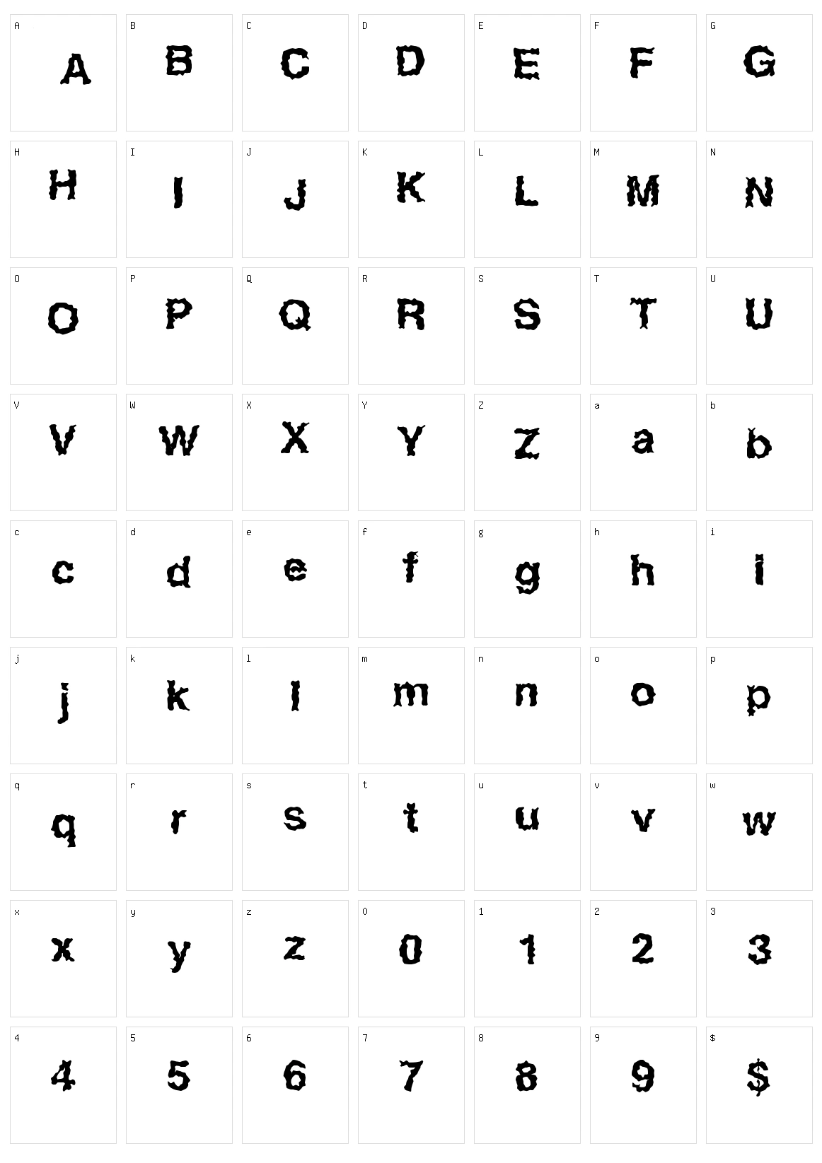 Easy Horror Character Set