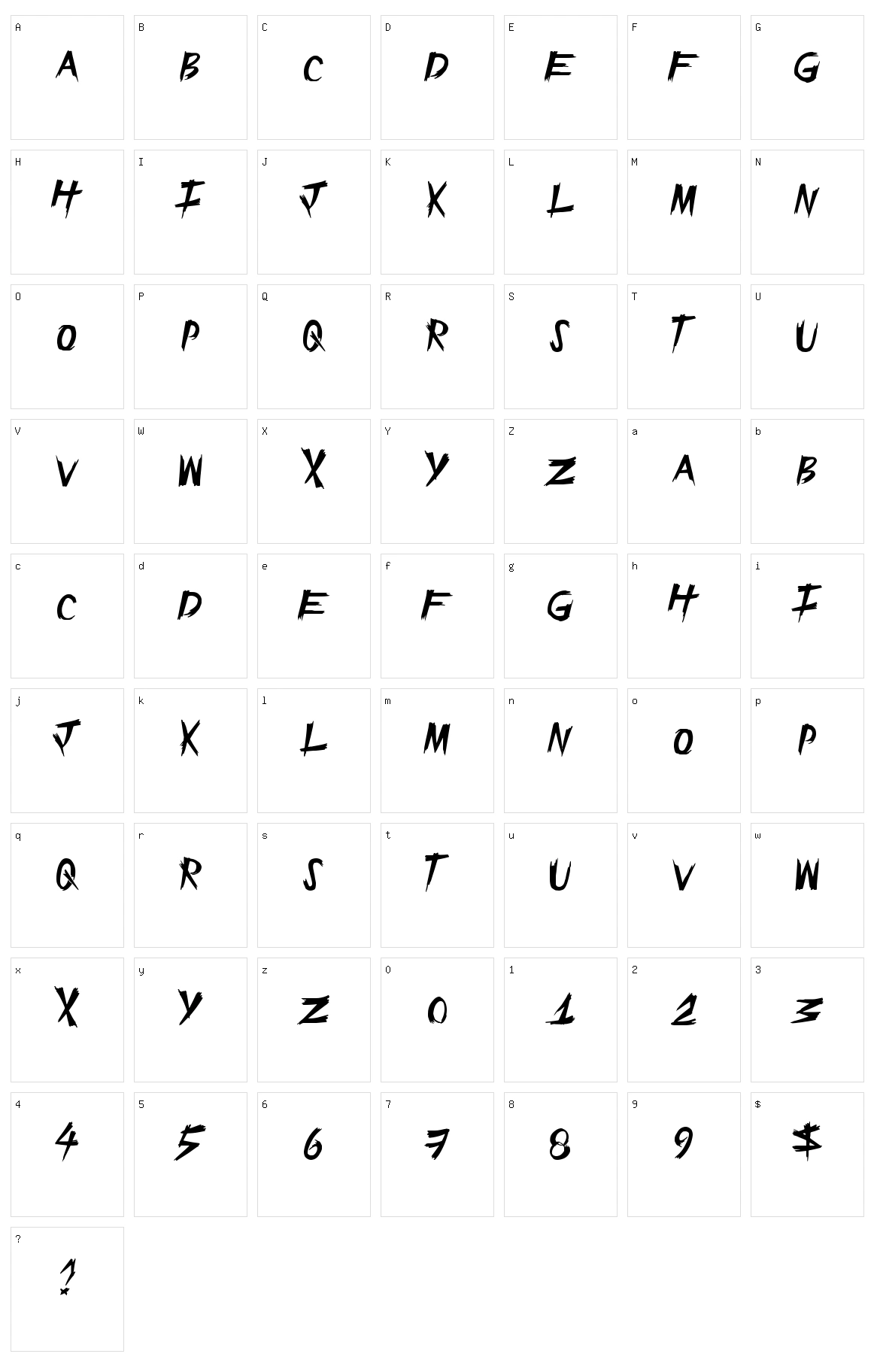 Epic Slash Character Set