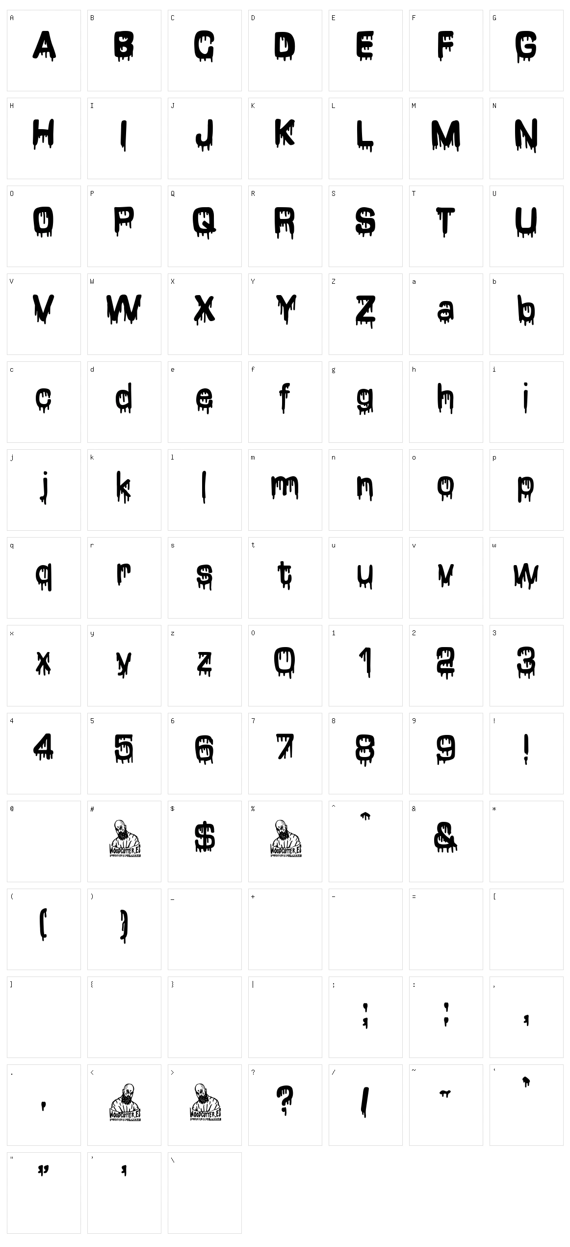 Eurotrash Style Character Set