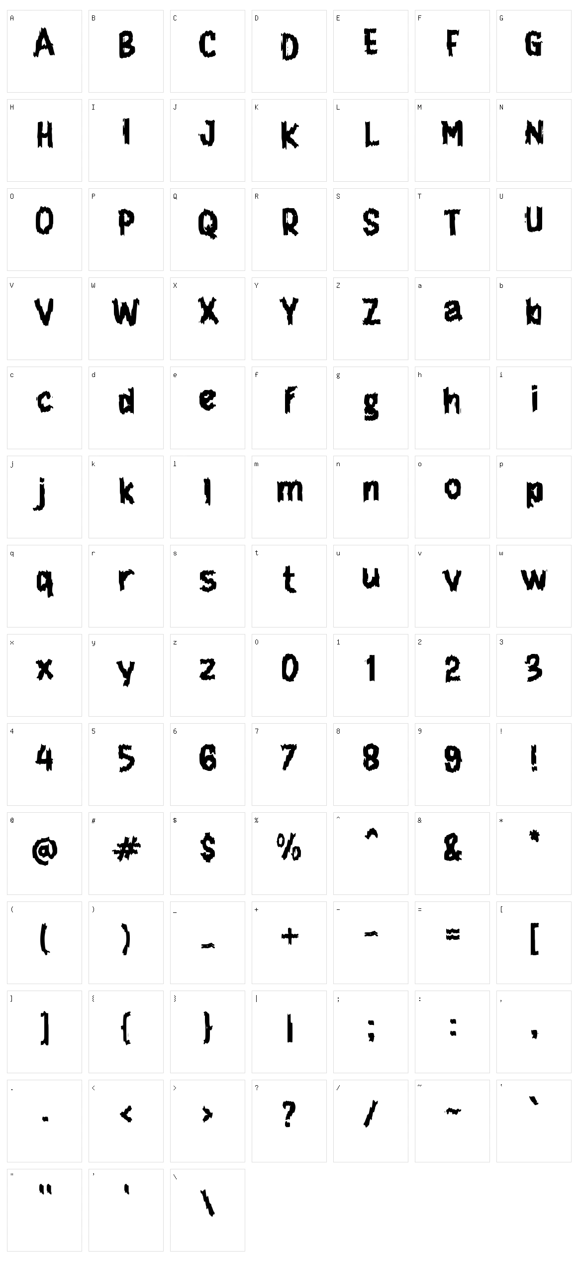 f Fatamor Character Set