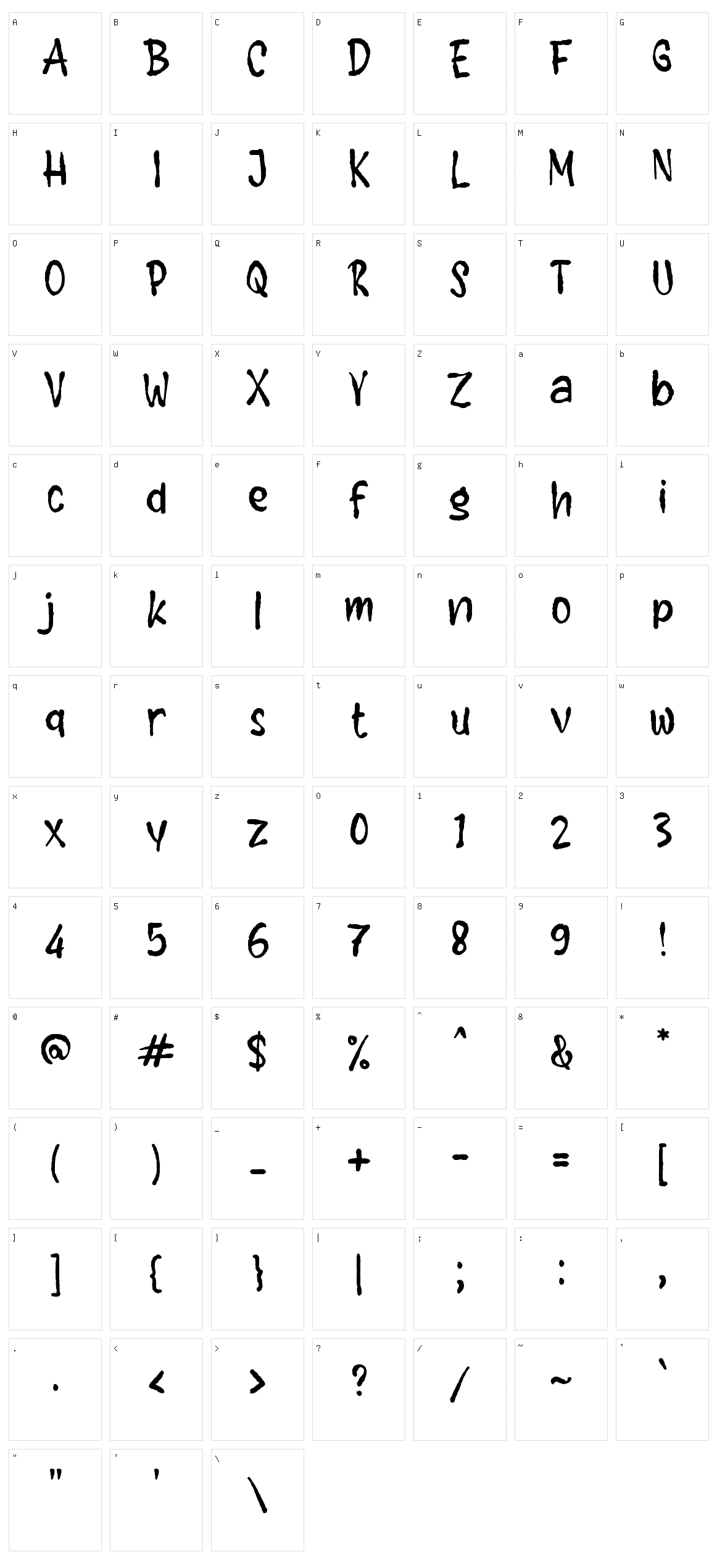 f Feargas Character Set