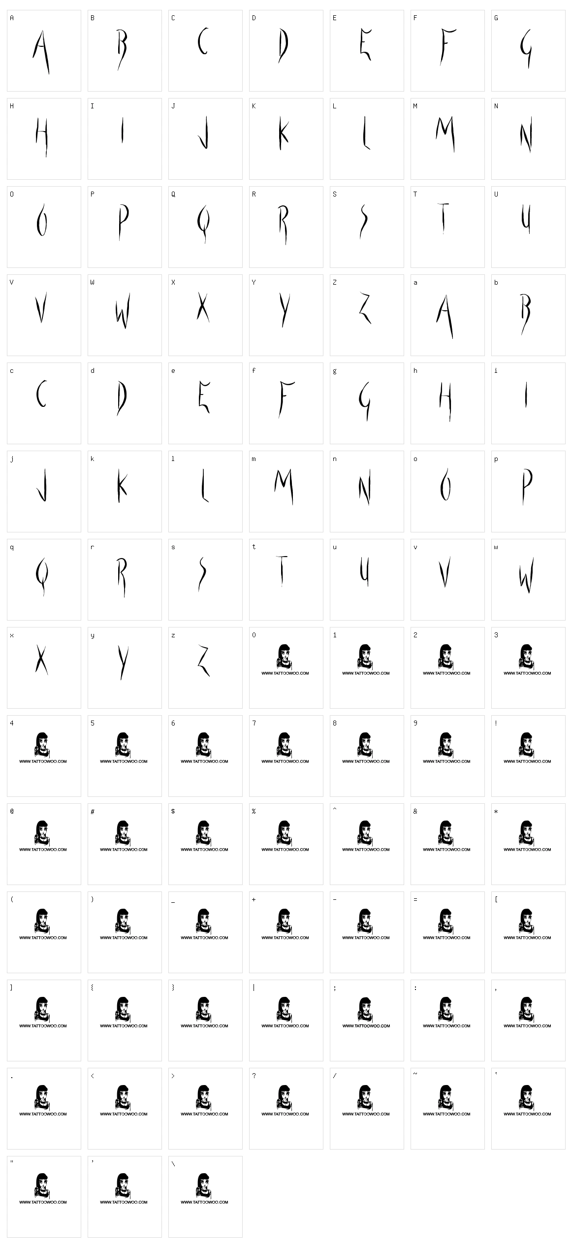 Forbid Nothing Character Set