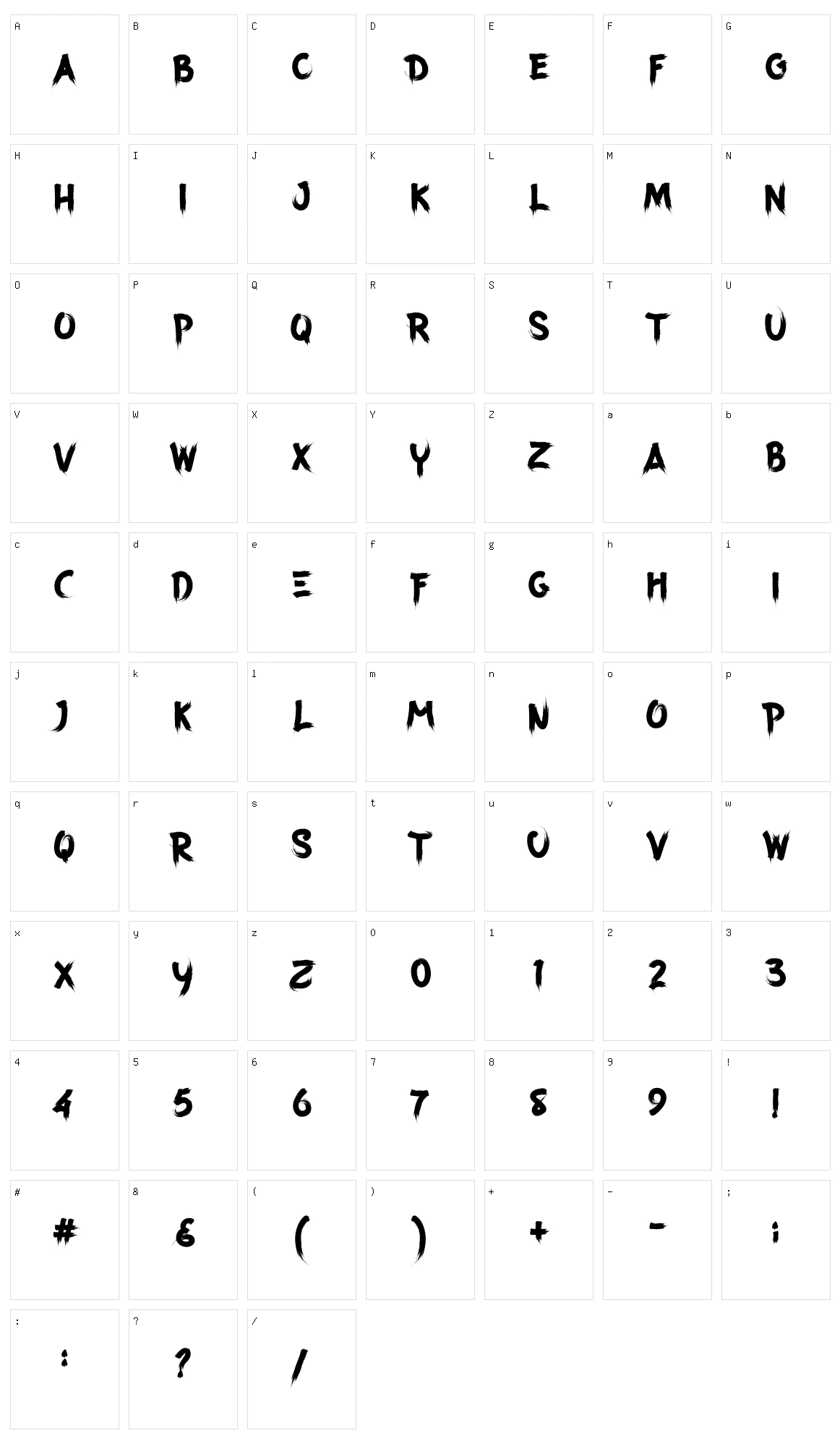 Forresta Character Set