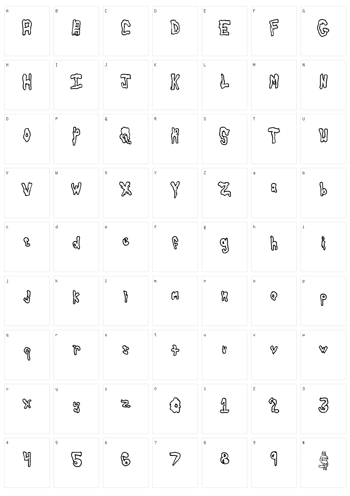 Globtastic Character Set