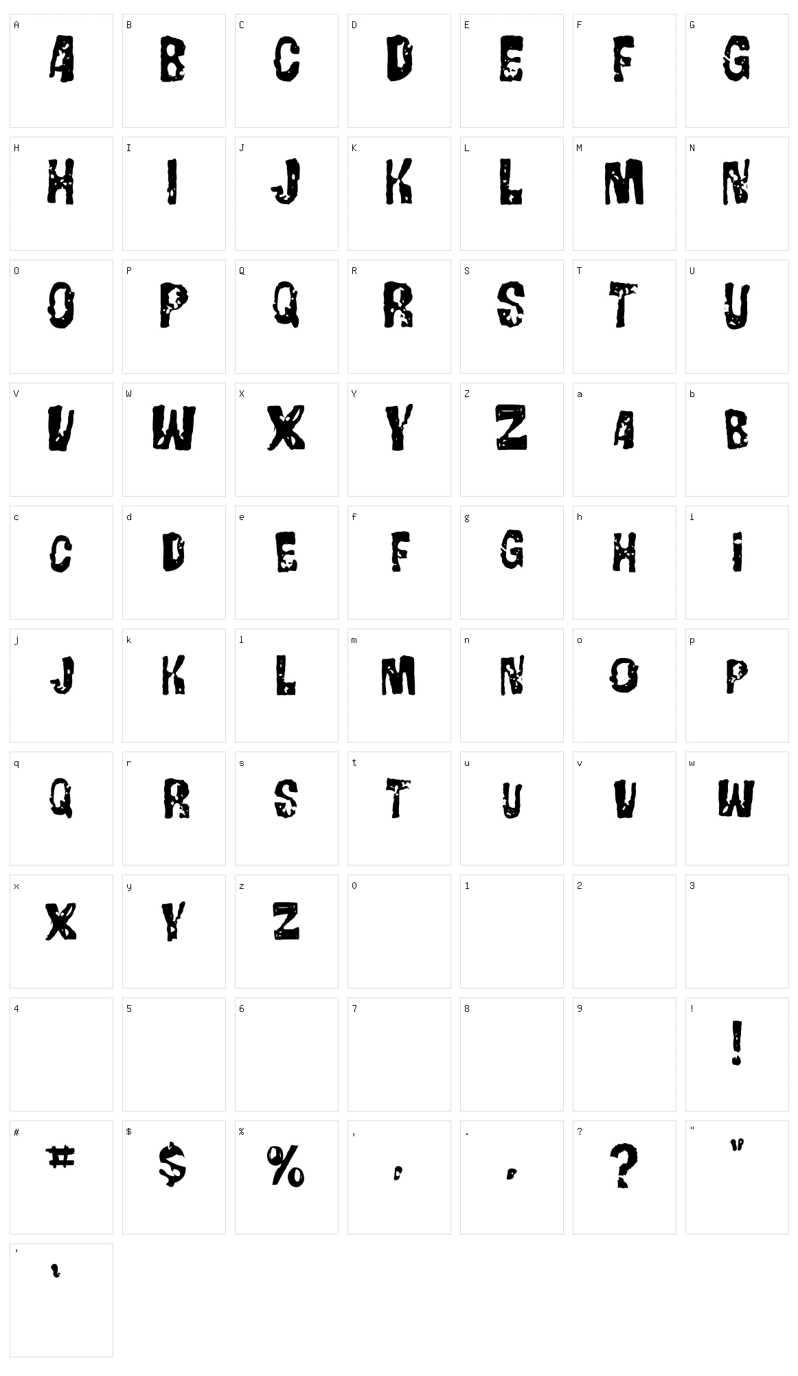 Gorgo Character Set