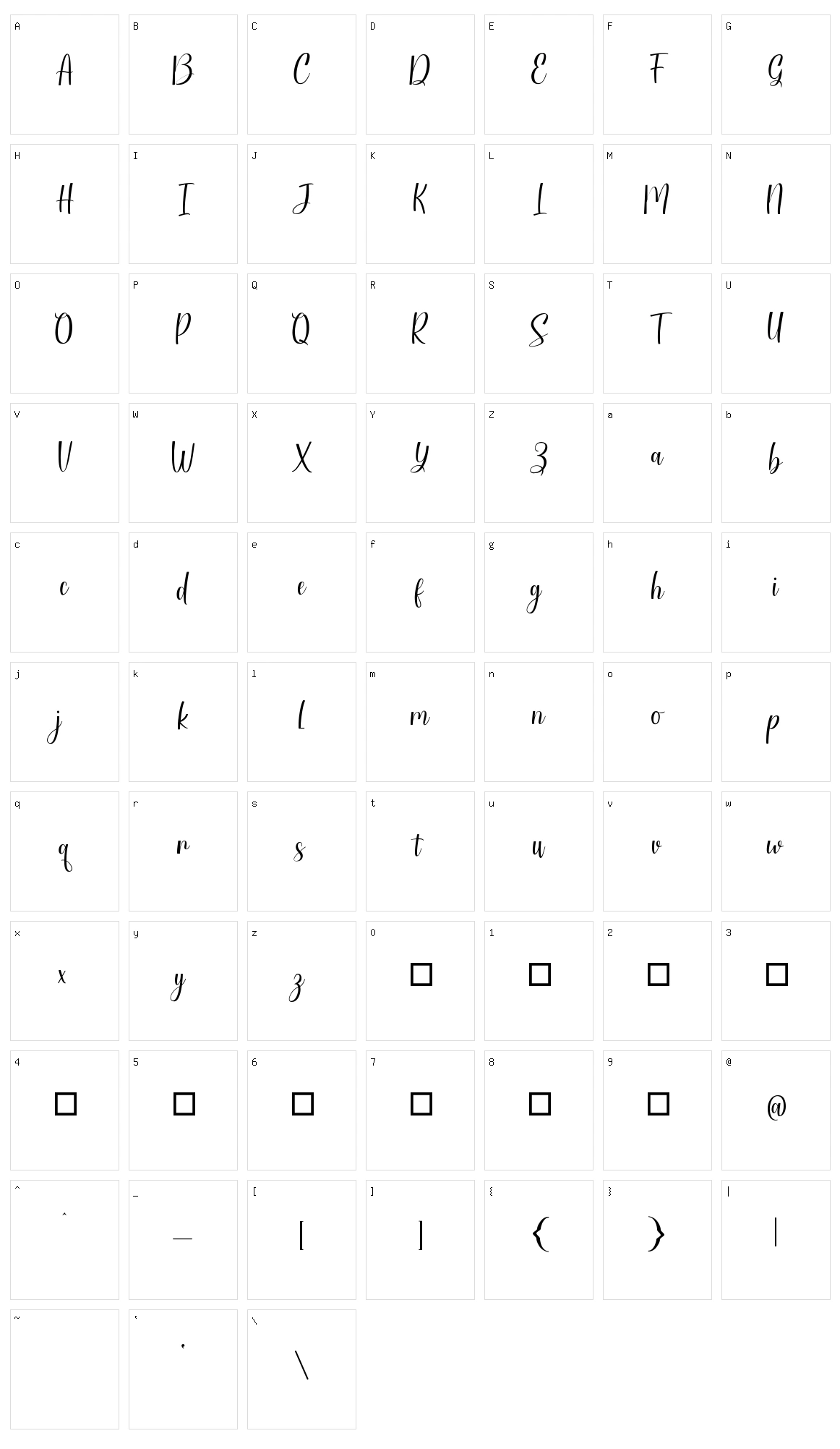 Hottmand Character Set