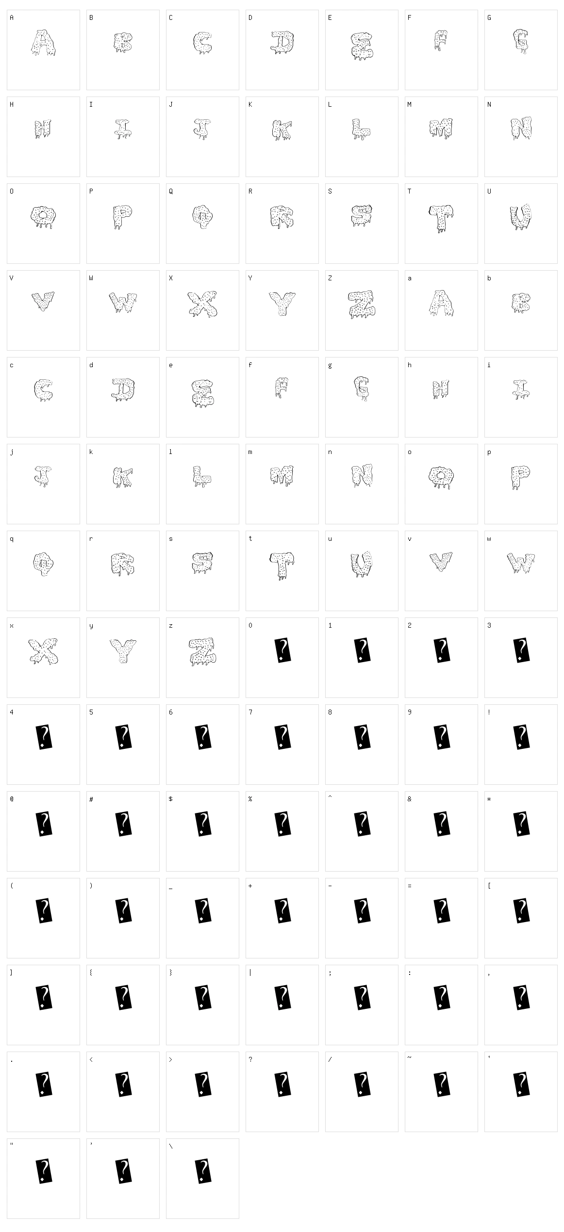 Gunky Ick Character Set