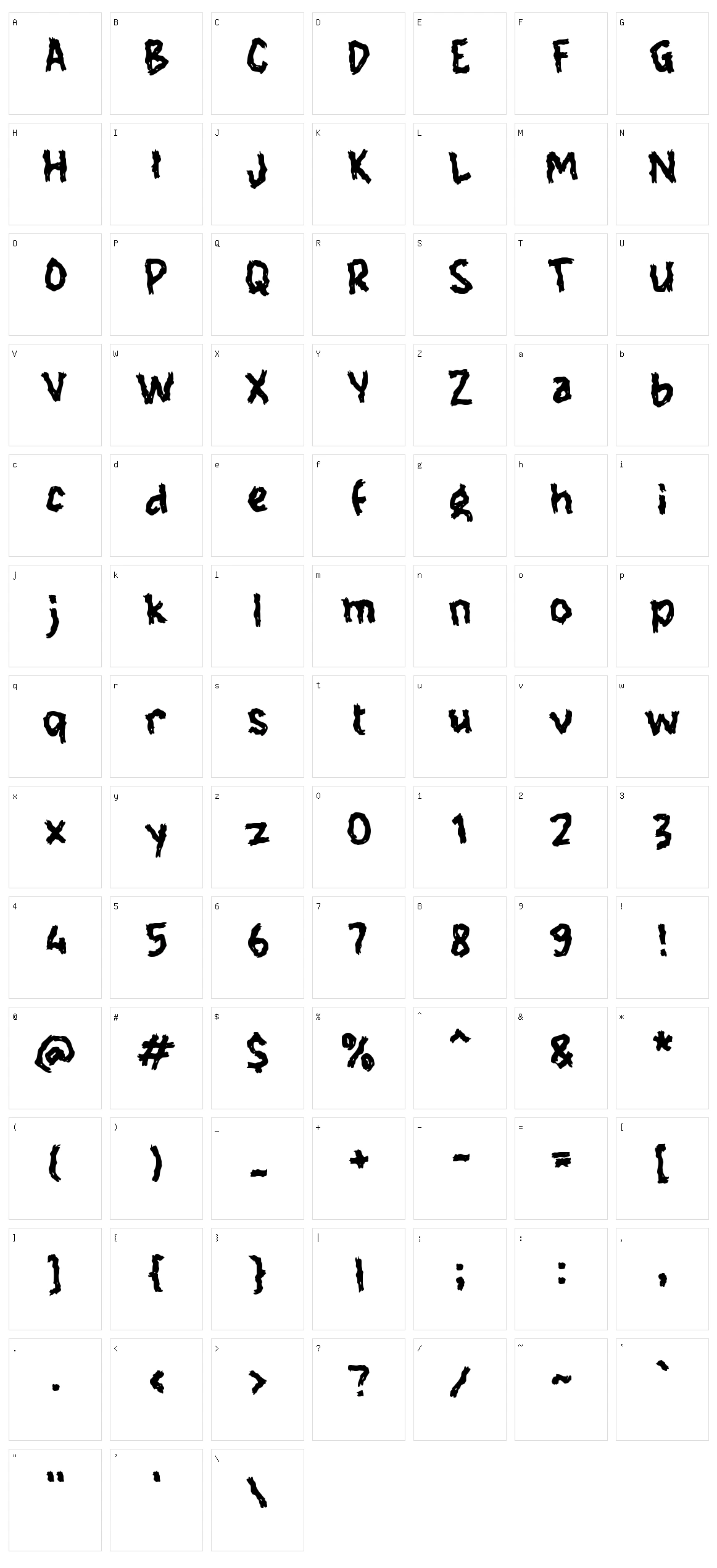 h Hoga Character Set