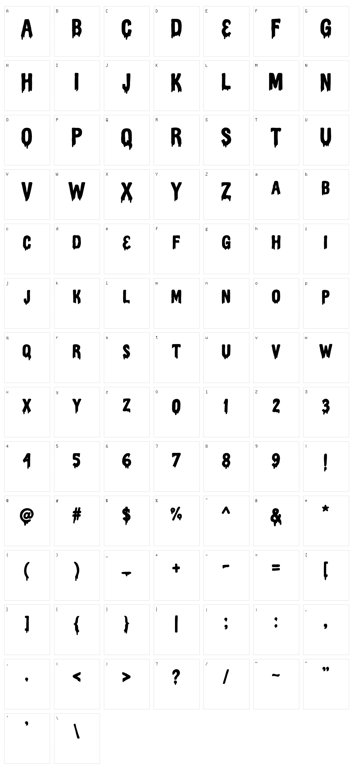 Haluween Character Set