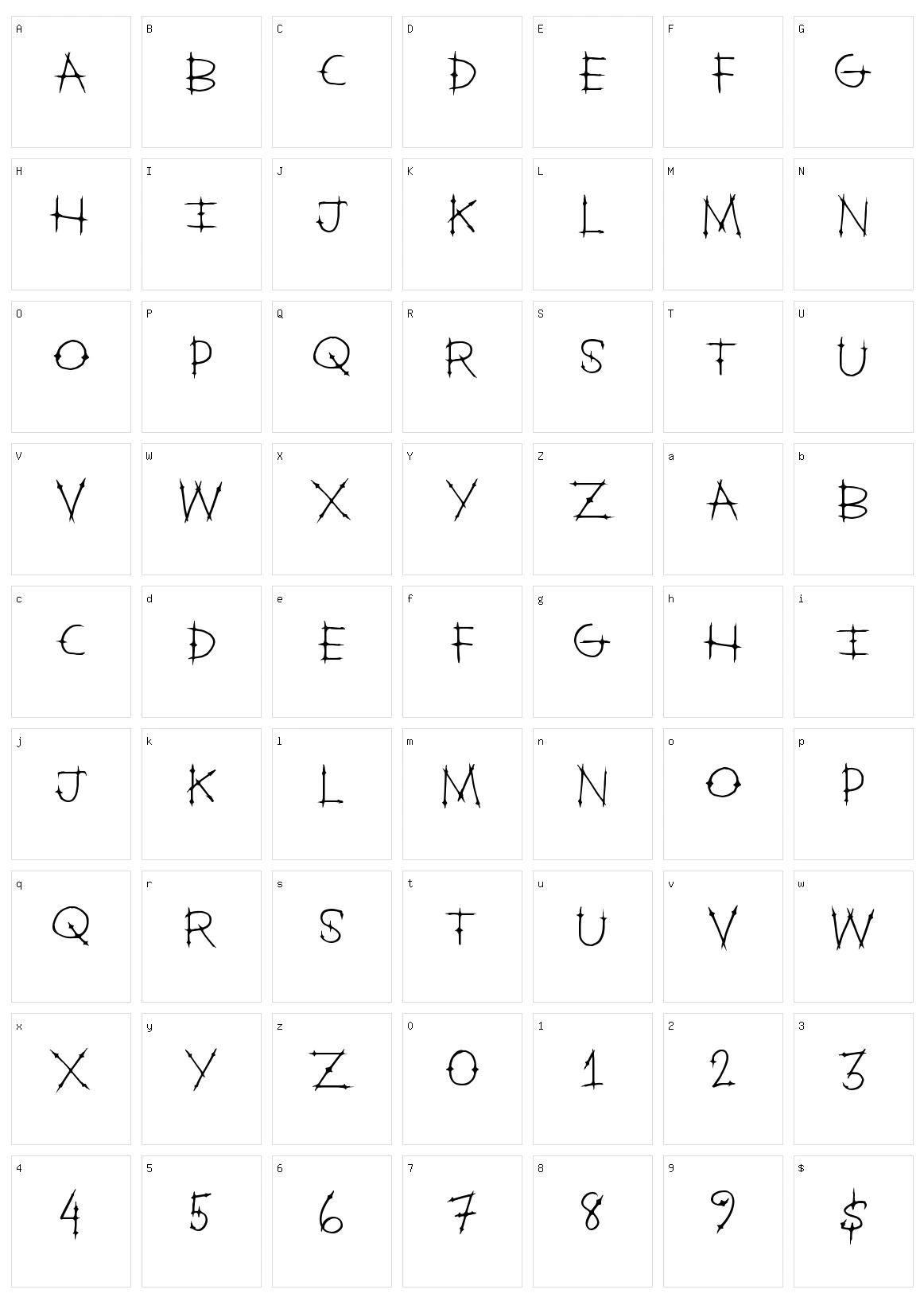 Heaven Gate Character Set