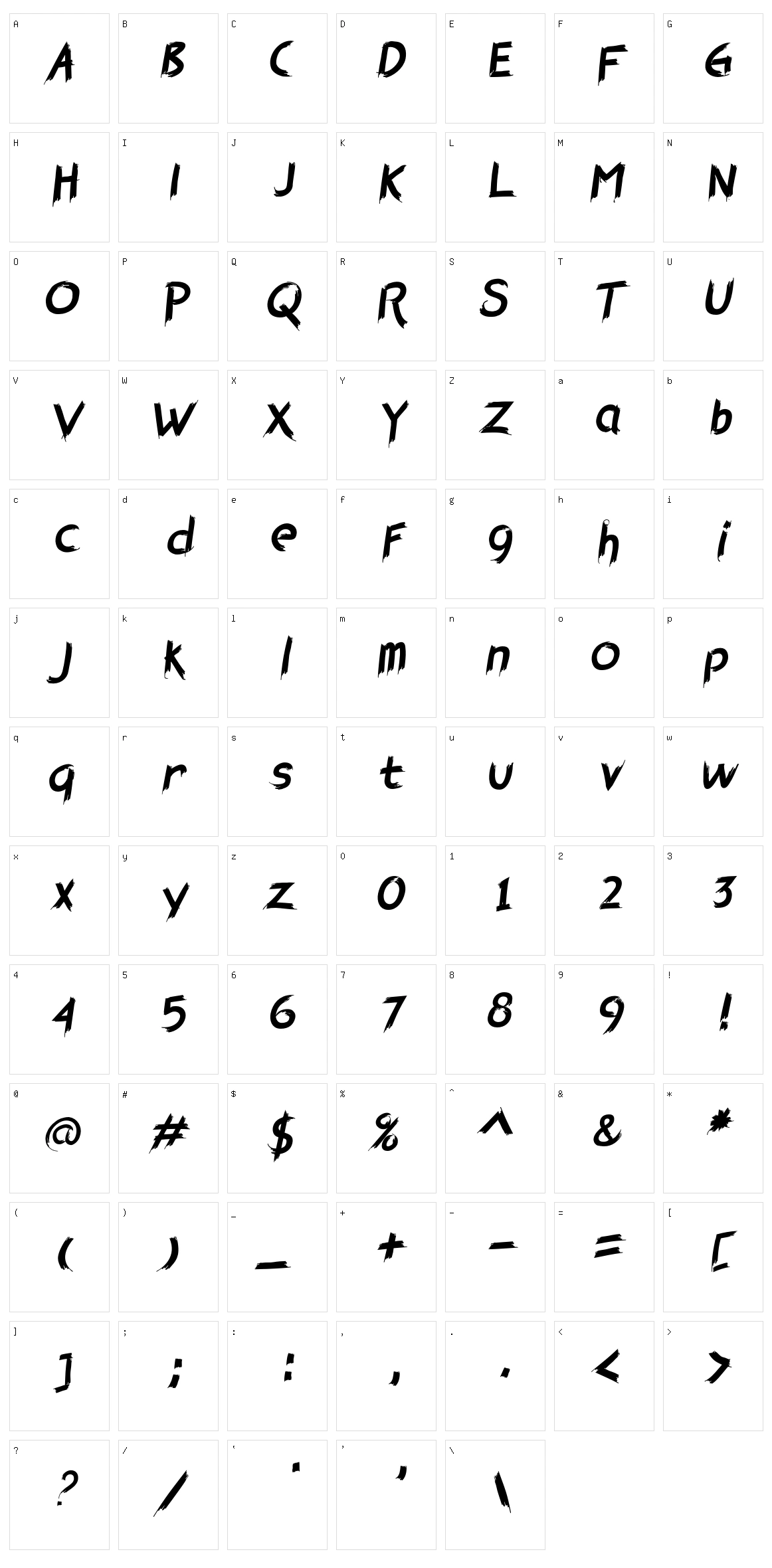 Herold Character Set