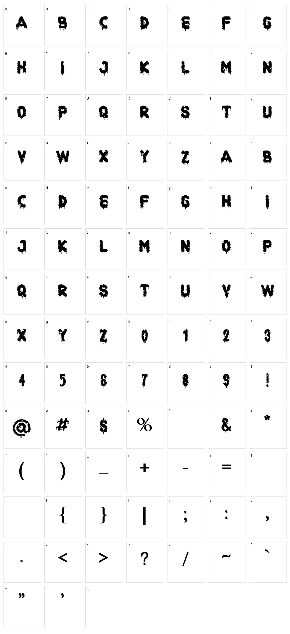 Histery Character Set