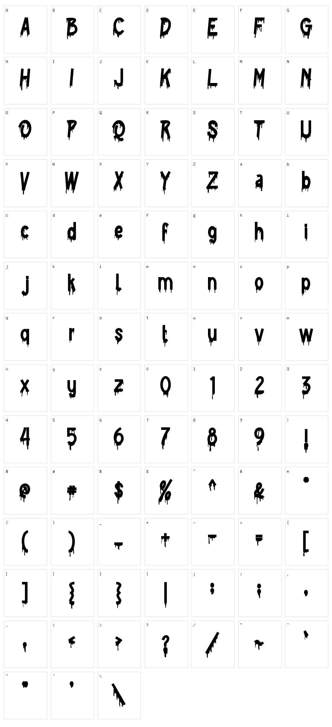 Holy Blood Character Set