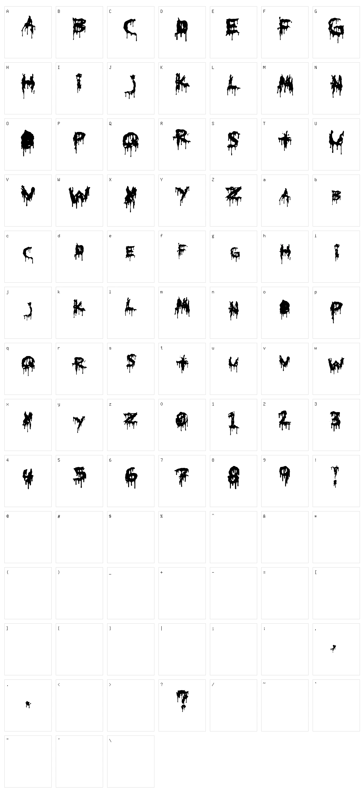 HoMicIDE EFfeCt Character Set