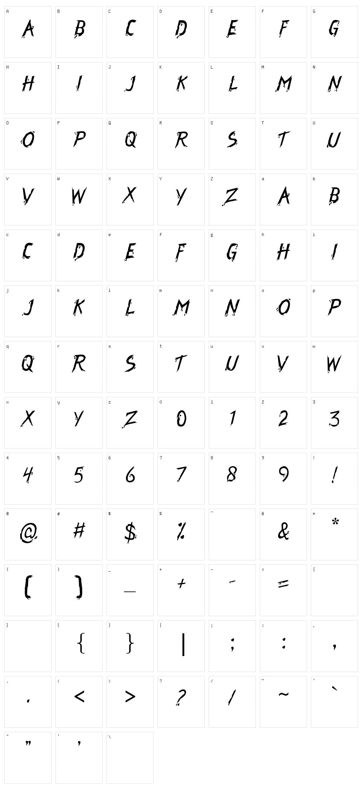 Hooded Character Set