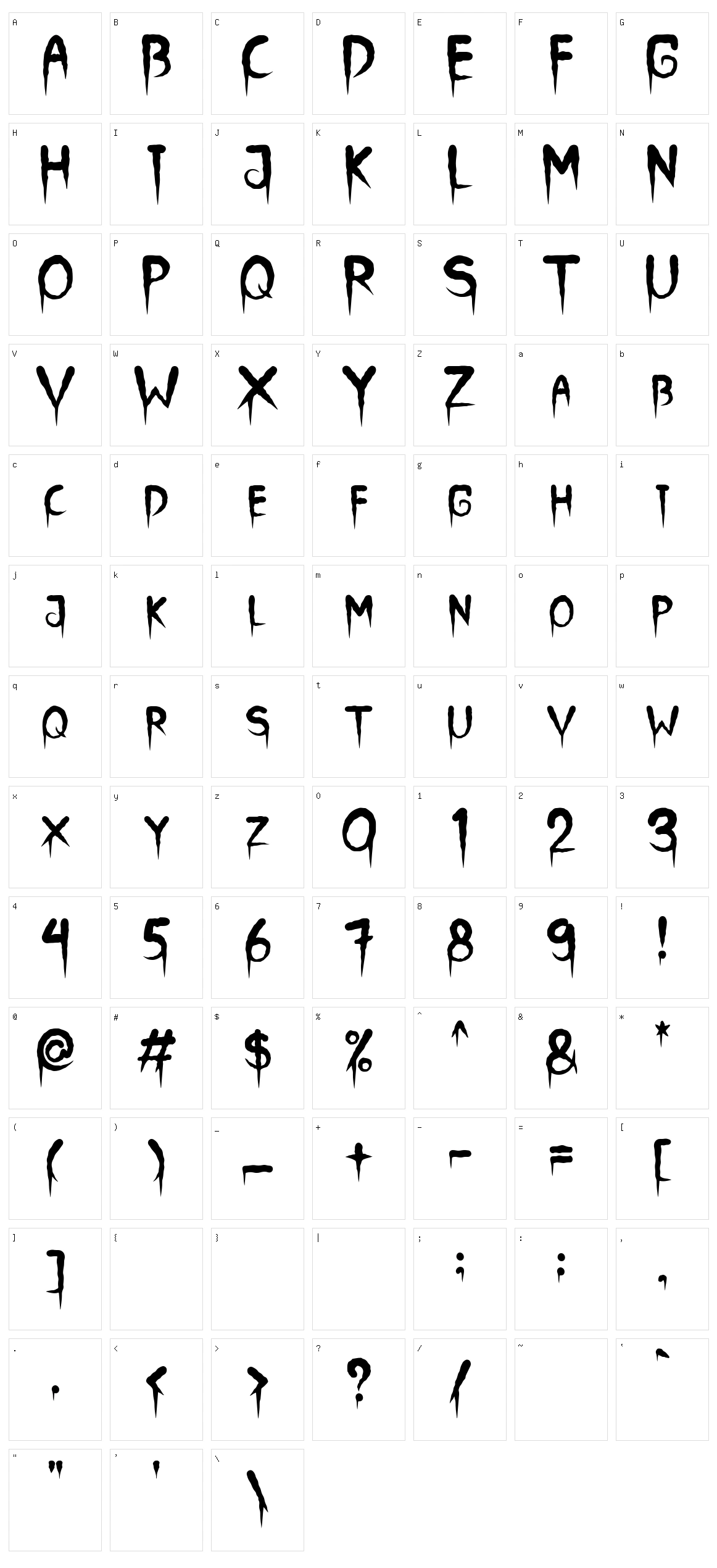 Horror Character Set