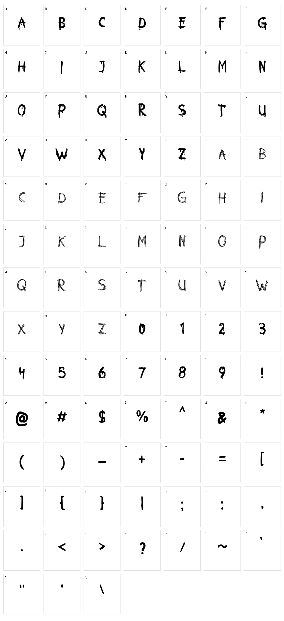 Horror 666 Character Set