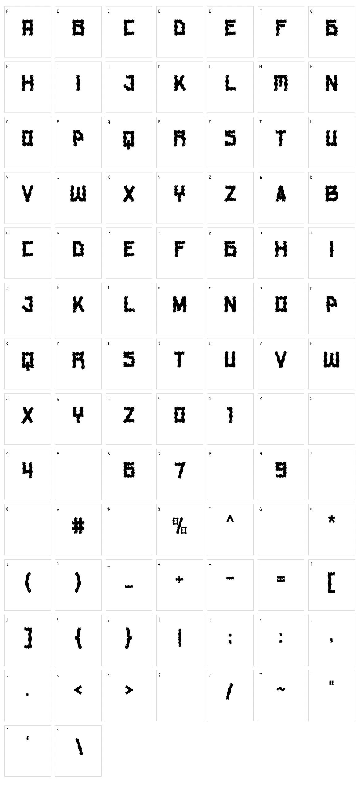 Horror Vibes Character Set