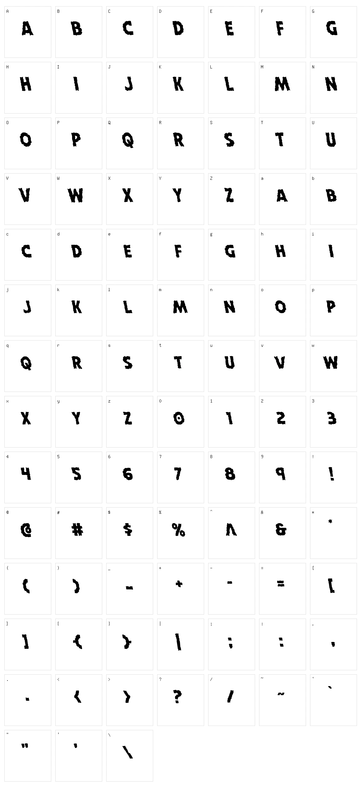 Horroween Character Set