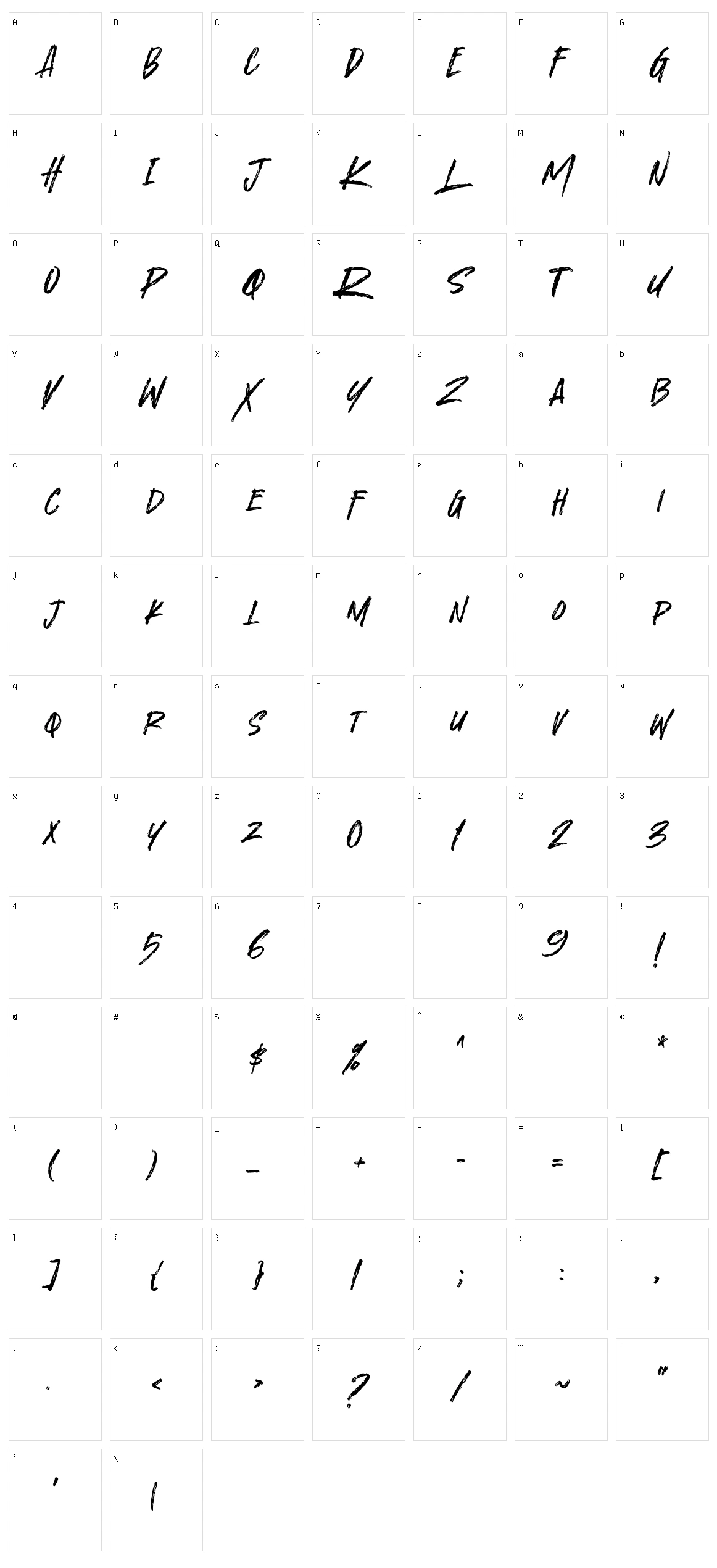 Horrraaa Character Set