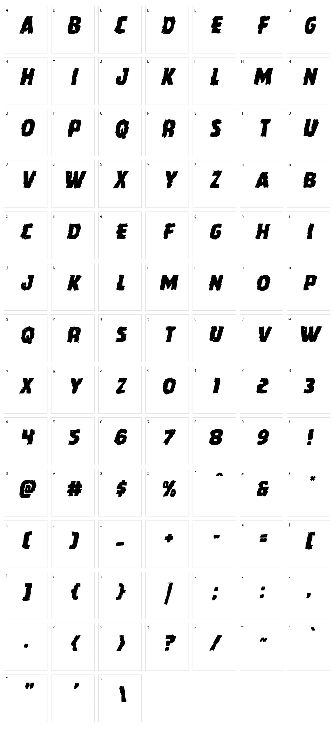 Howlin' Mad Character Set